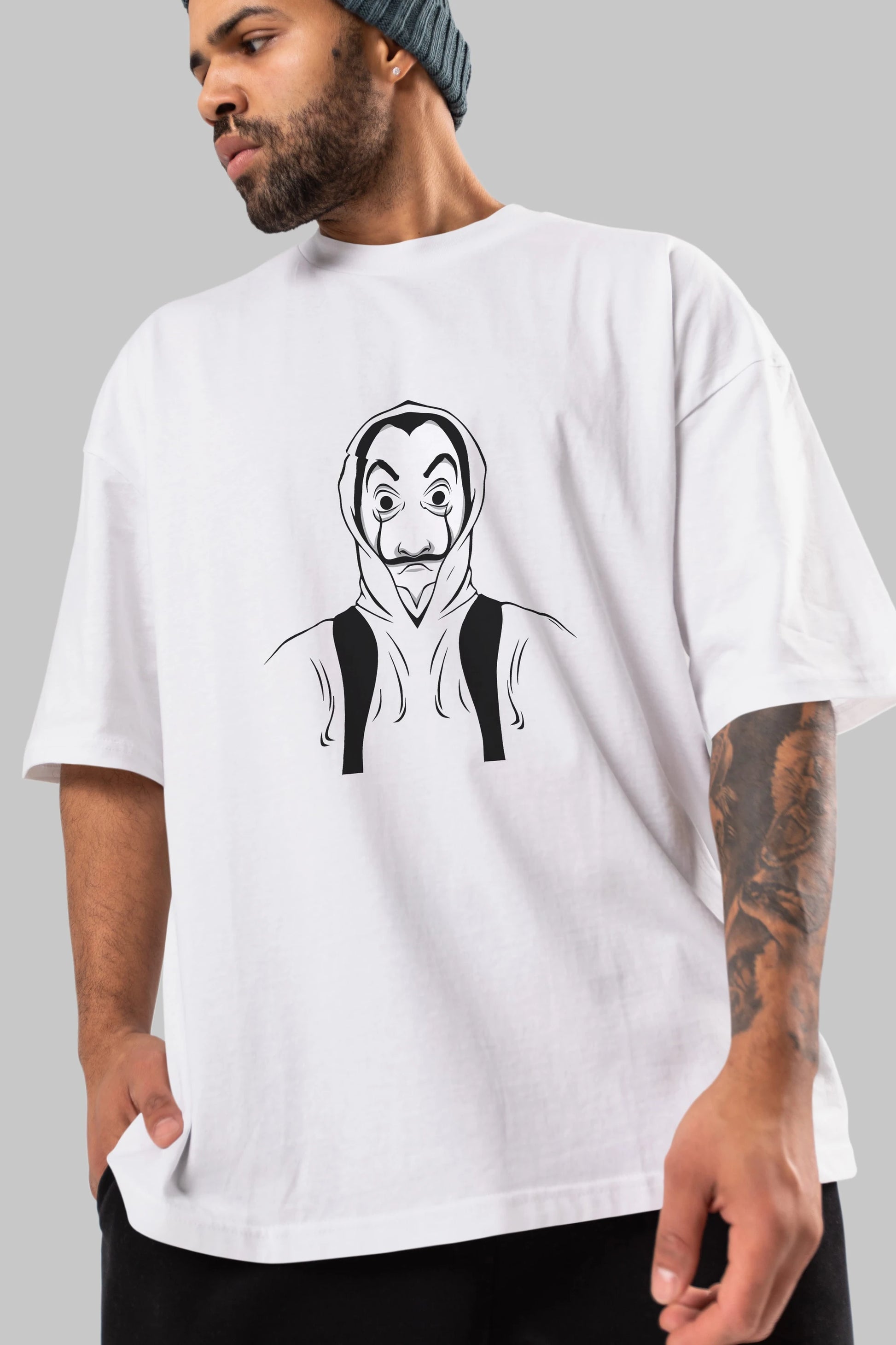 La Casa De Papel (7) Ön Baskılı Oversize t-shirt Erkek Kadın Unisex %100 Pamuk Bisiklet Yaka tişort