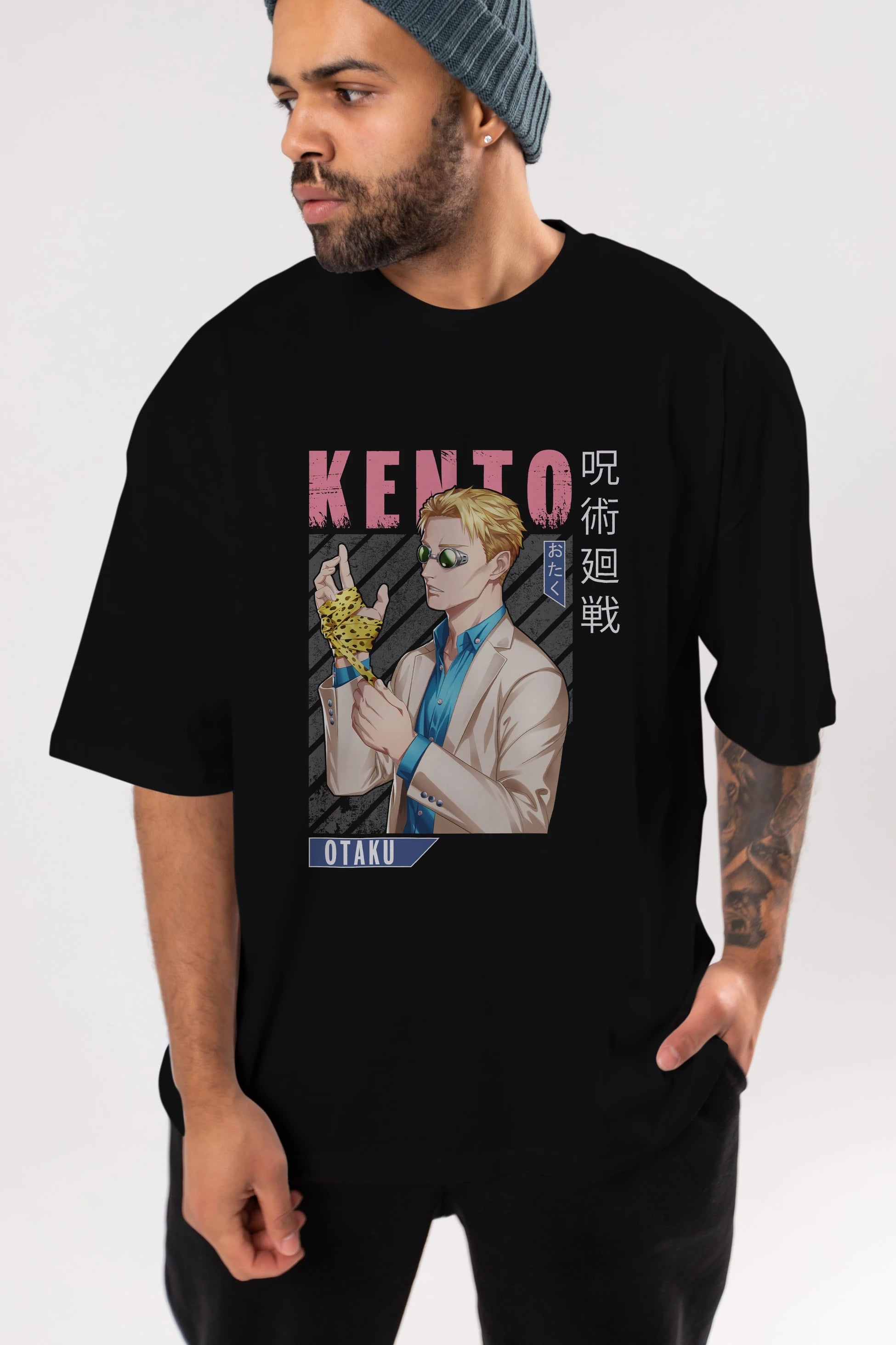 Kento Nanami Anime Ön Baskılı Oversize t-shirt %100 pamuk Erkek Kadın Unisex