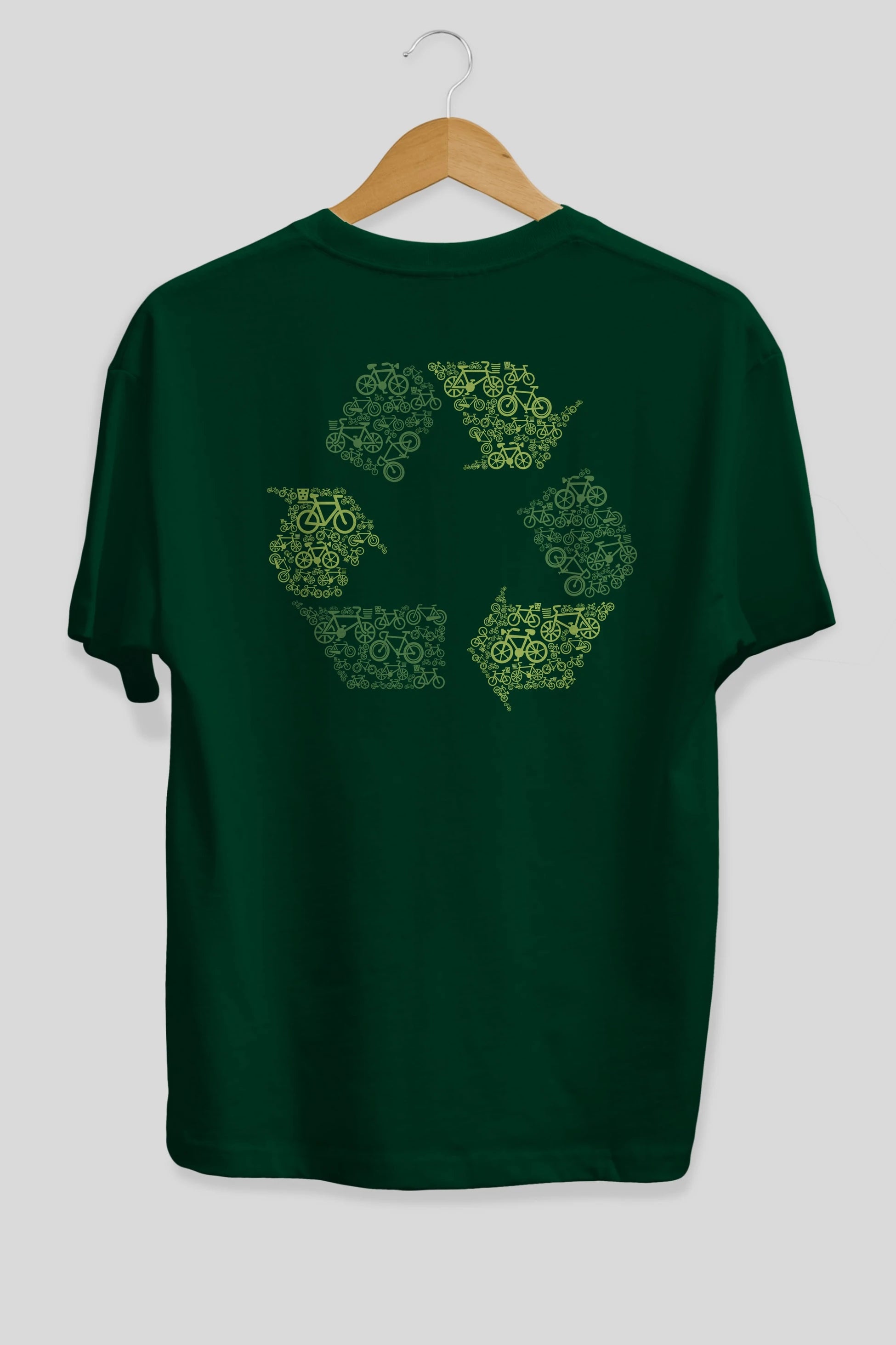 Recycling Arka Baskılı Oversize t-shirt %100 pamuk Erkek Kadın Unisex