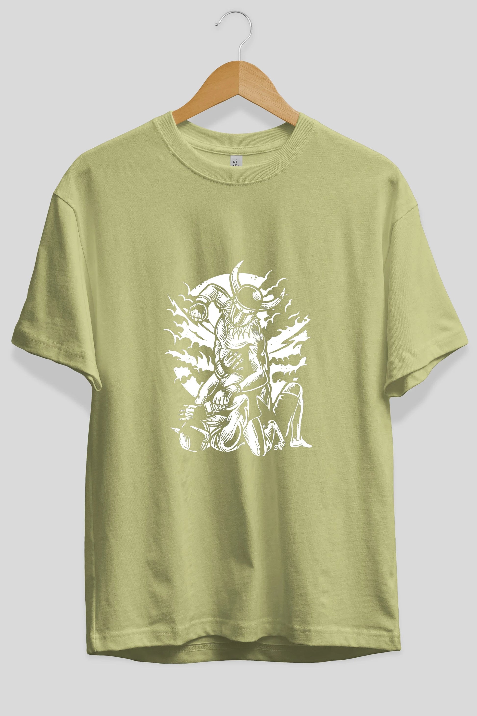 Viking MMA Fighter Ön Baskılı Oversize t-shirt Erkek Kadın Unisex %100 Pamuk tişort