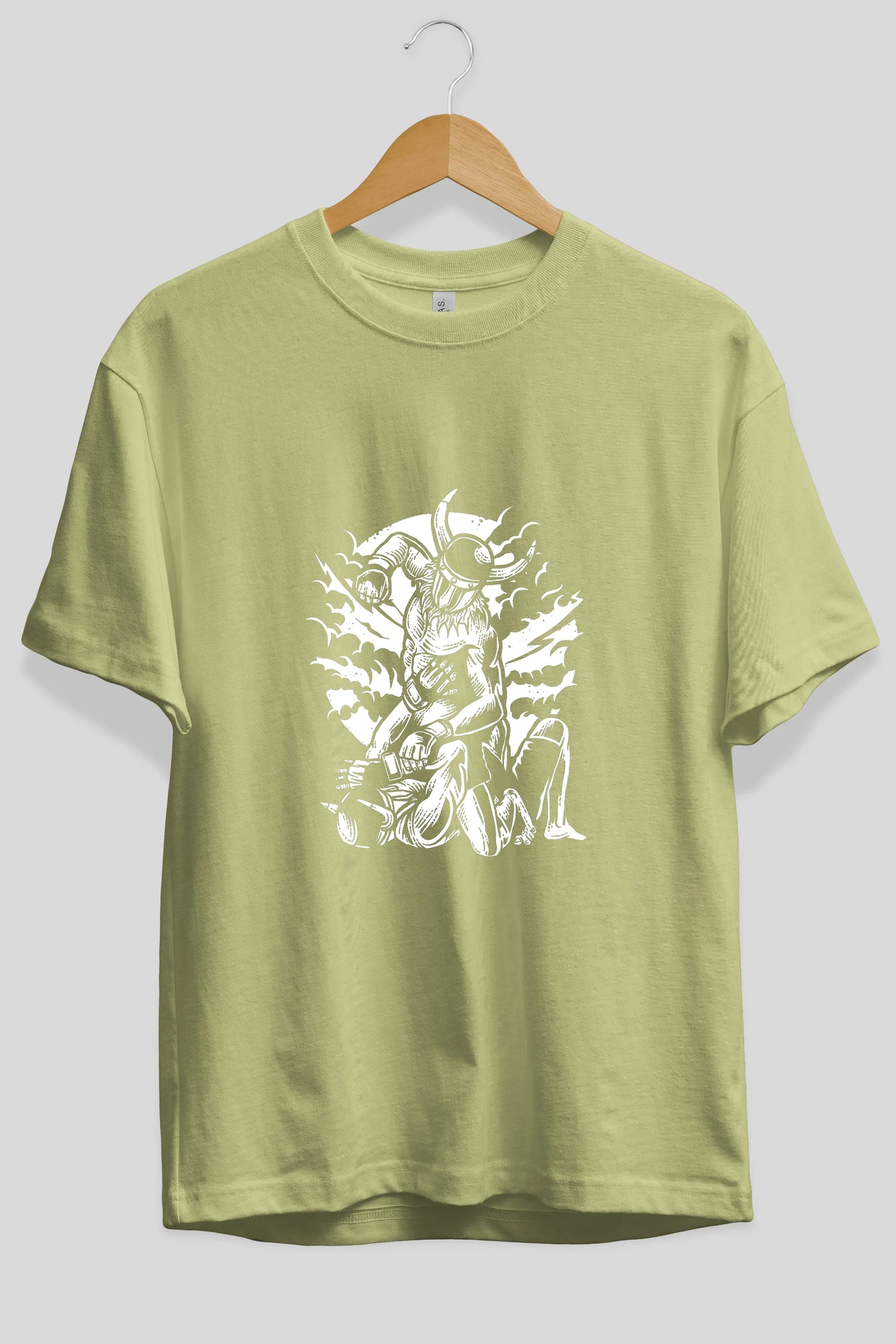 Viking MMA Fighter Ön Baskılı Oversize t-shirt Erkek Kadın Unisex %100 Pamuk tişort