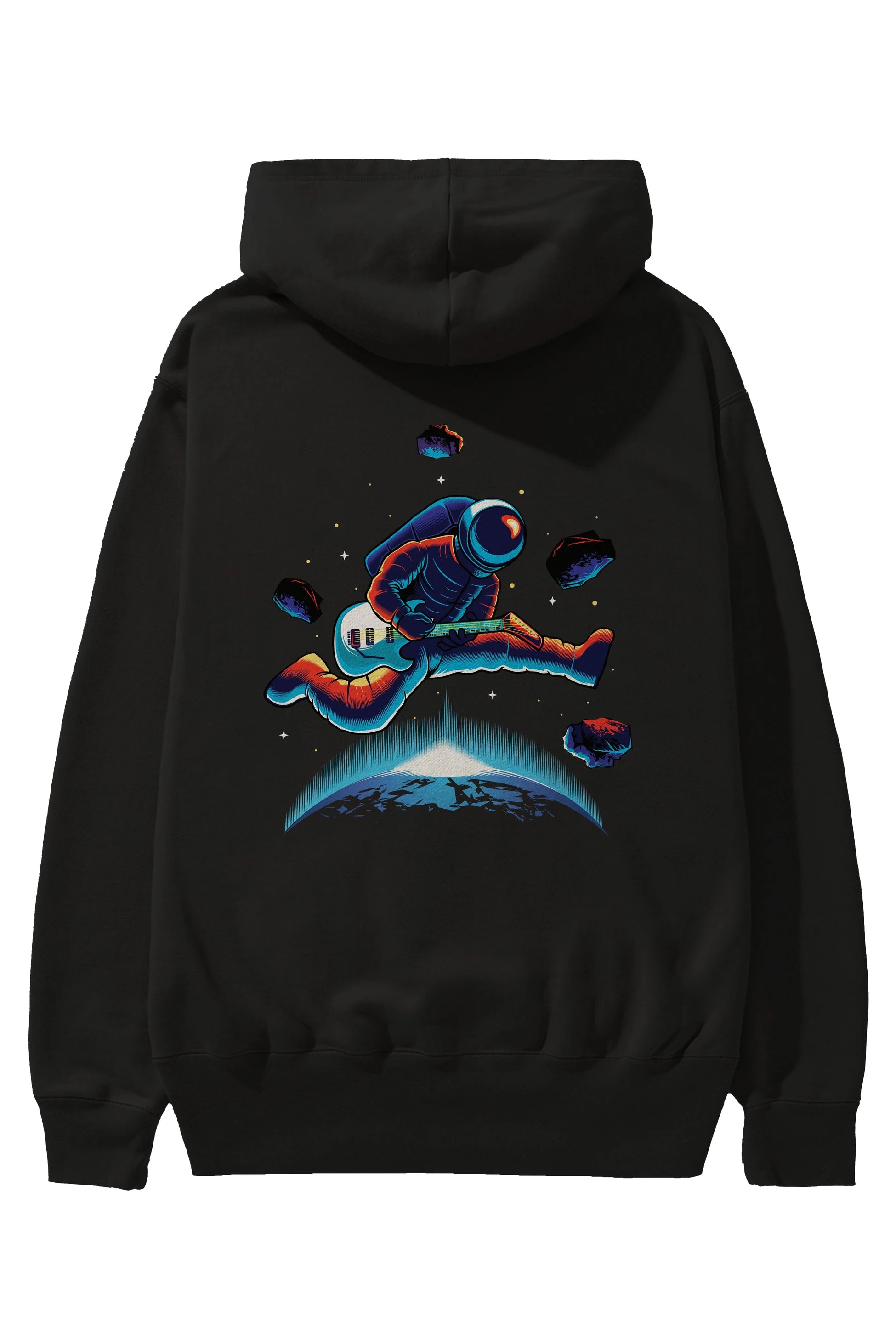 Astroguitar Arka Baskılı Hoodie Oversize Kapüşonlu Sweatshirt Erkek Kadın Unisex