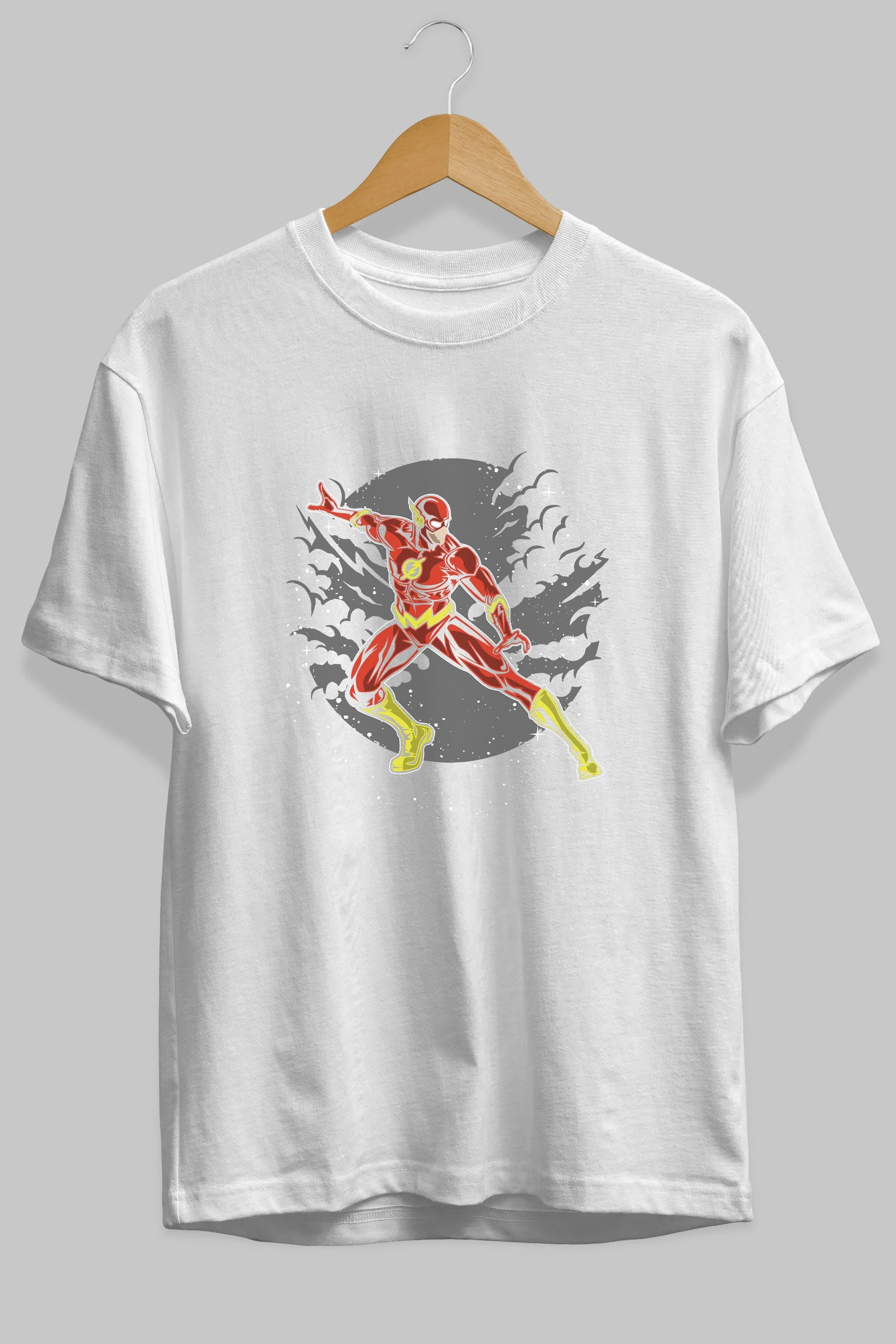 The Flash Ön Baskılı Oversize t-shirt Erkek Kadın Unisex %100 Pamuk tişort