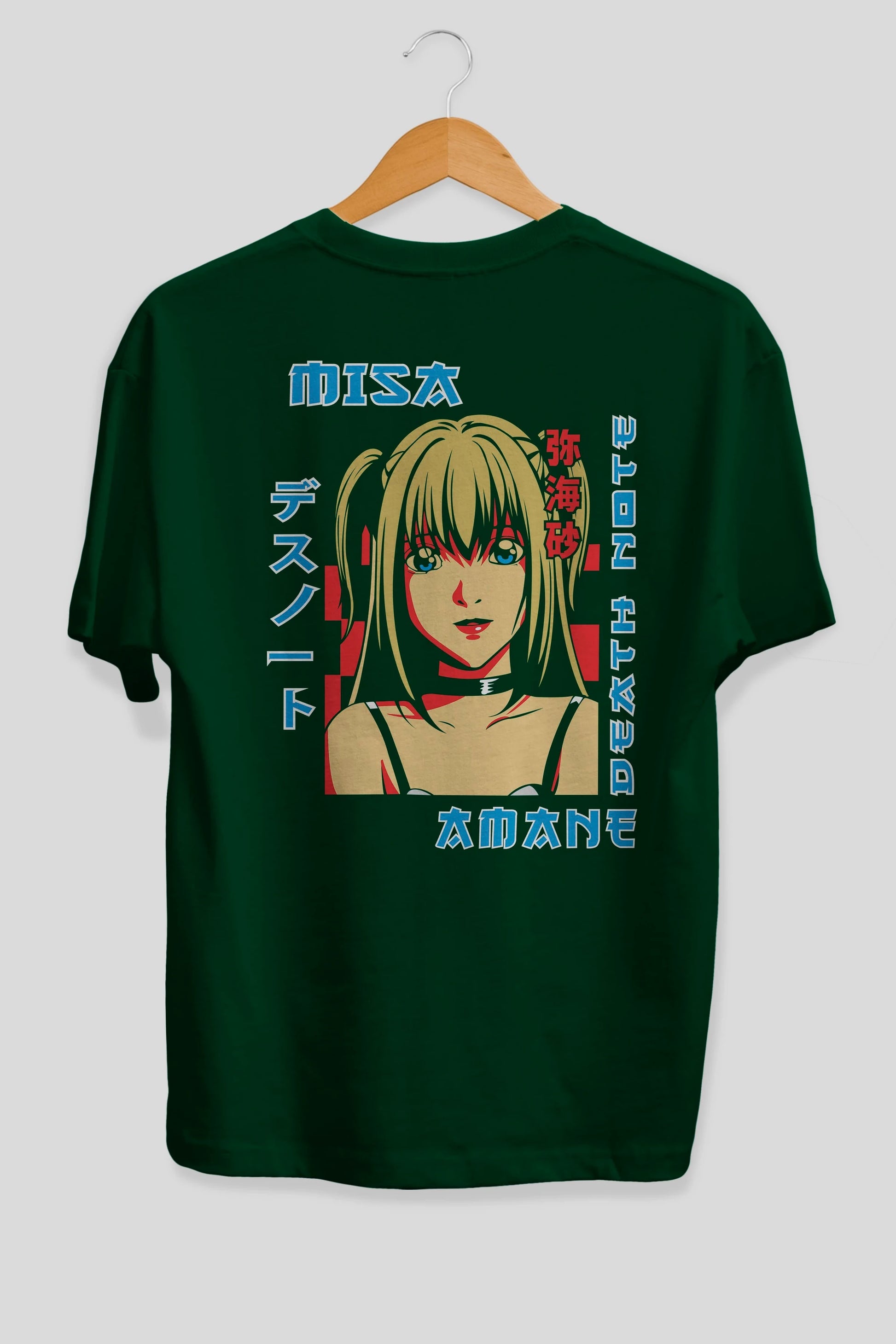 MISA-DEATH NOTE Anime Arka Baskılı Oversize t-shirt Erkek Kadın Unisex