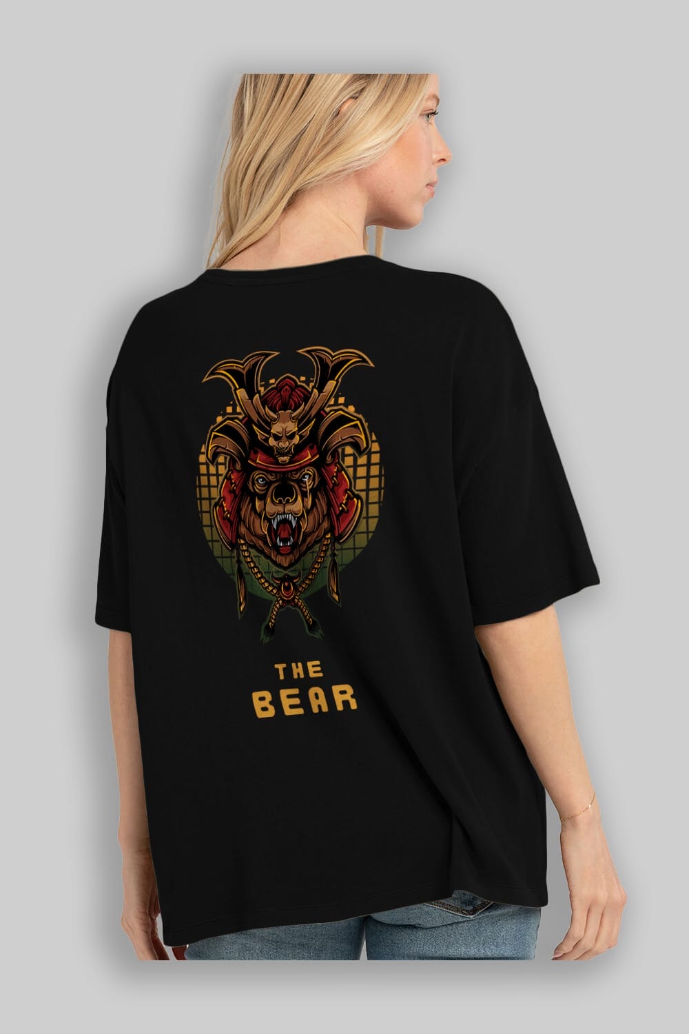 The Bear 2 Arka Baskılı Oversize t-shirt Erkek Kadın Unisex %100 Pamuk