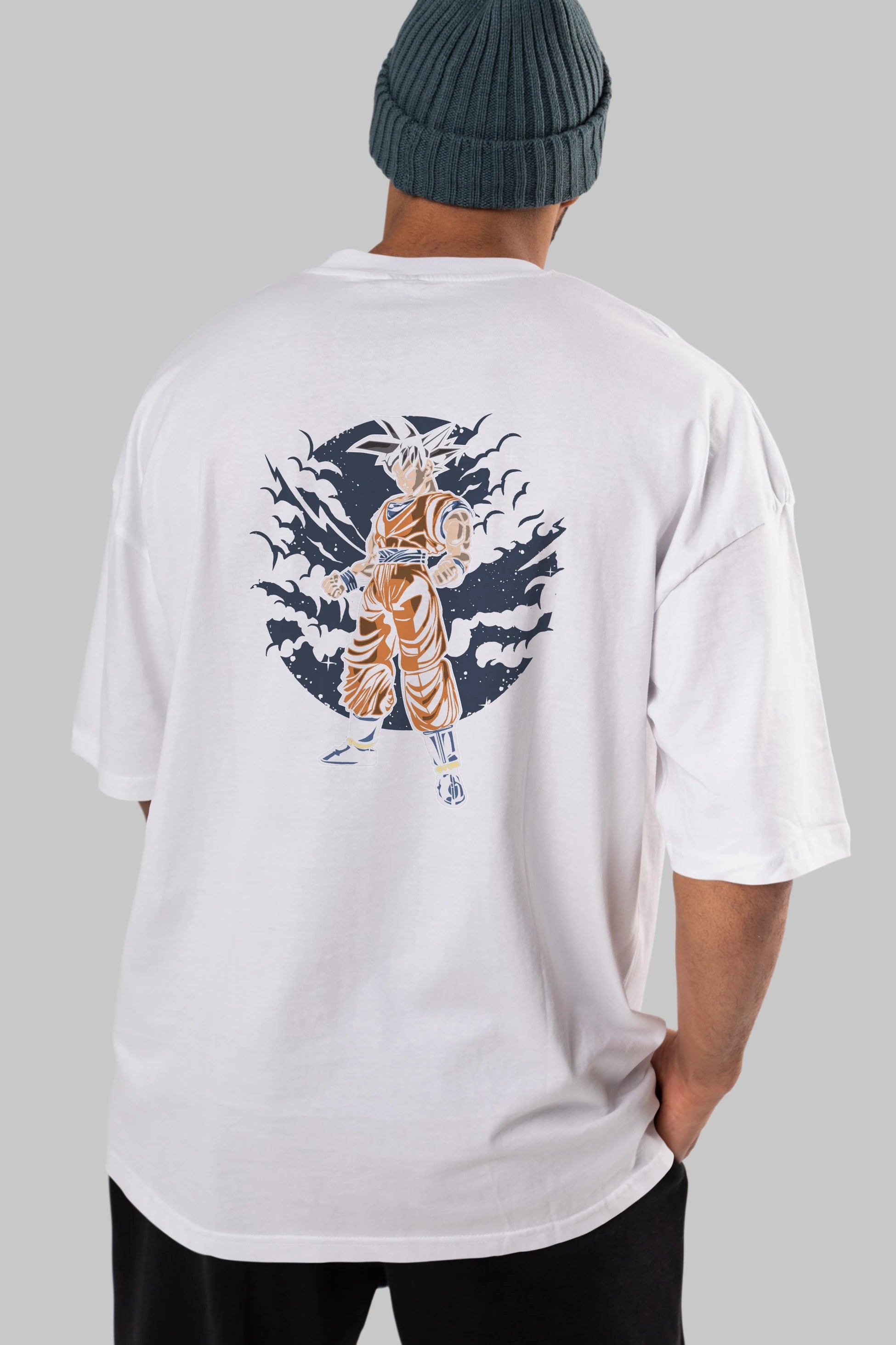 GOKU Arka Baskılı Oversize t-shirt Erkek Kadın Unisex %100 Pamuk