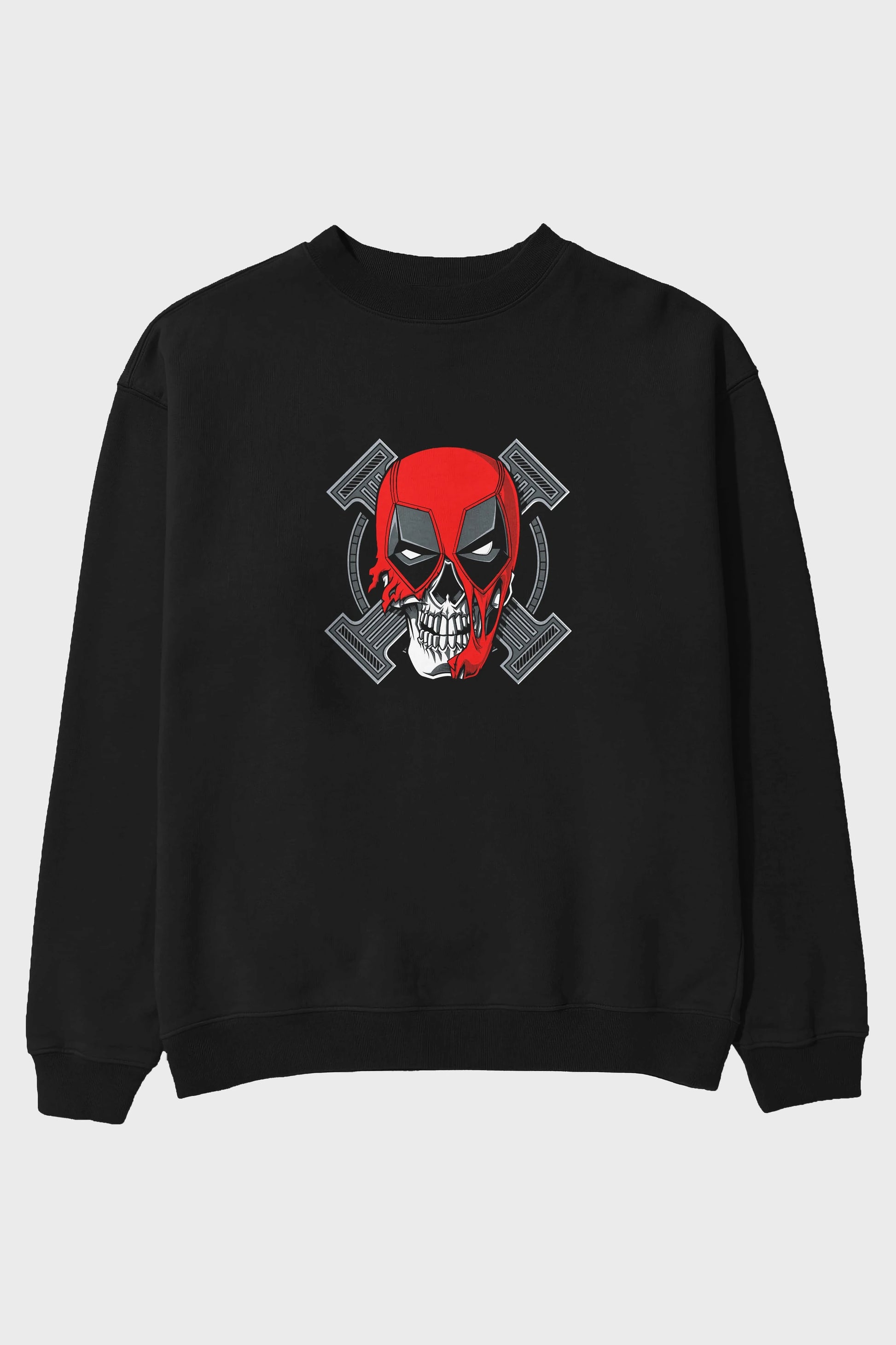 Deadpool (7) Ön Baskılı Oversize Sweatshirt Erkek Kadın Unisex