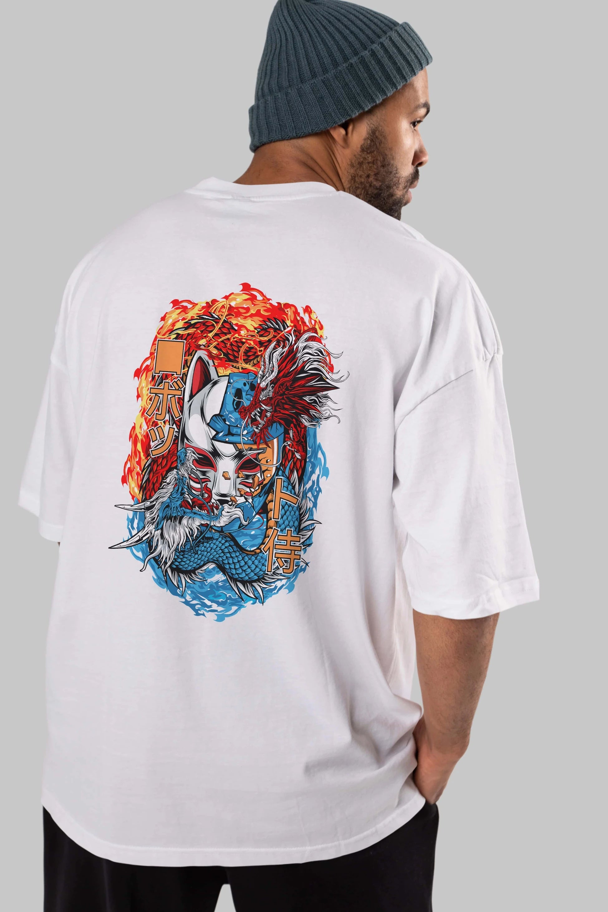 ONE PIECE (7) Anime Arka Baskılı Oversize t-shirt Erkek Kadın Unisex