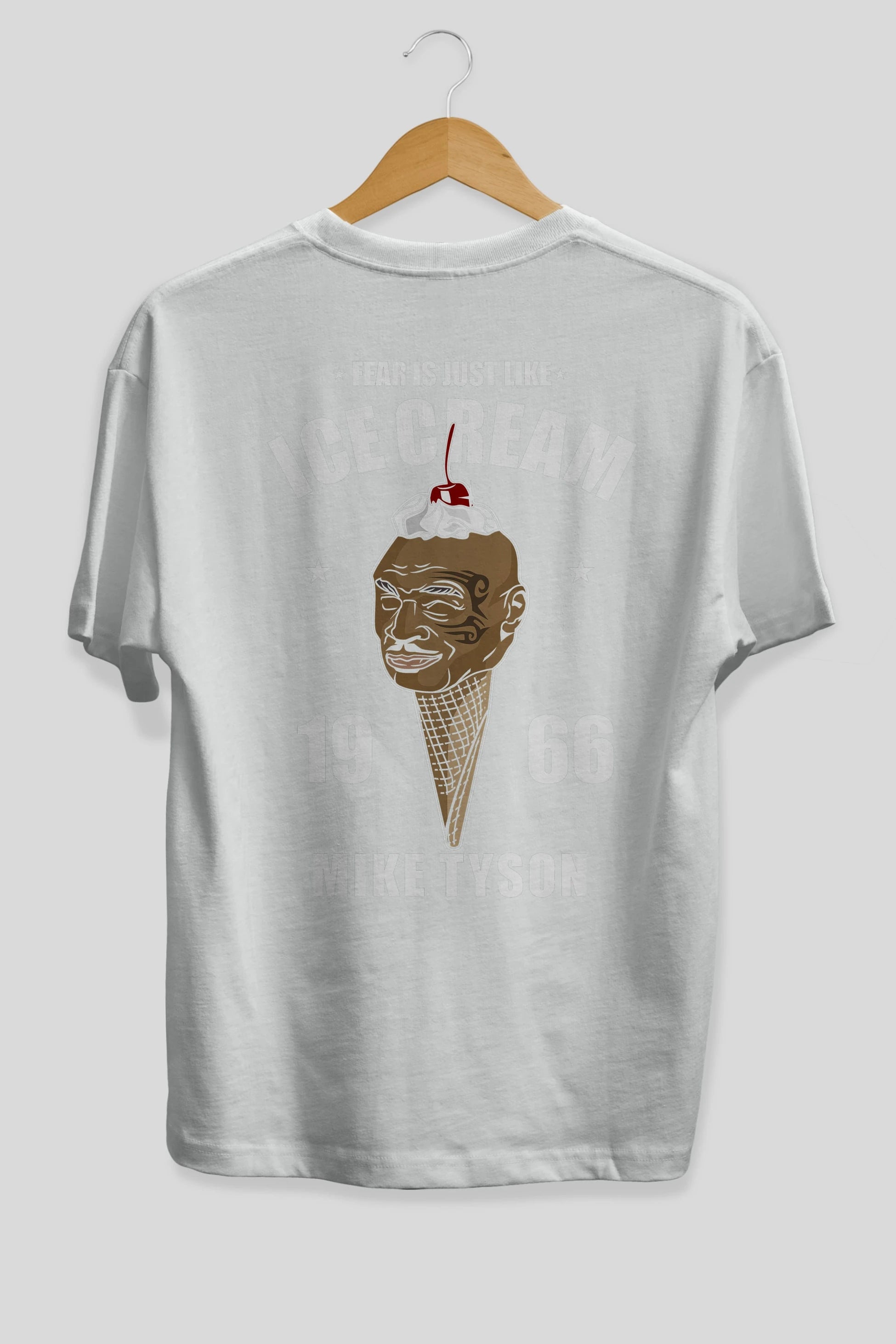 Tyson Ice Cream Arka Baskılı Oversize t-shirt Erkek Kadın Unisex %100 Pamuk tişort