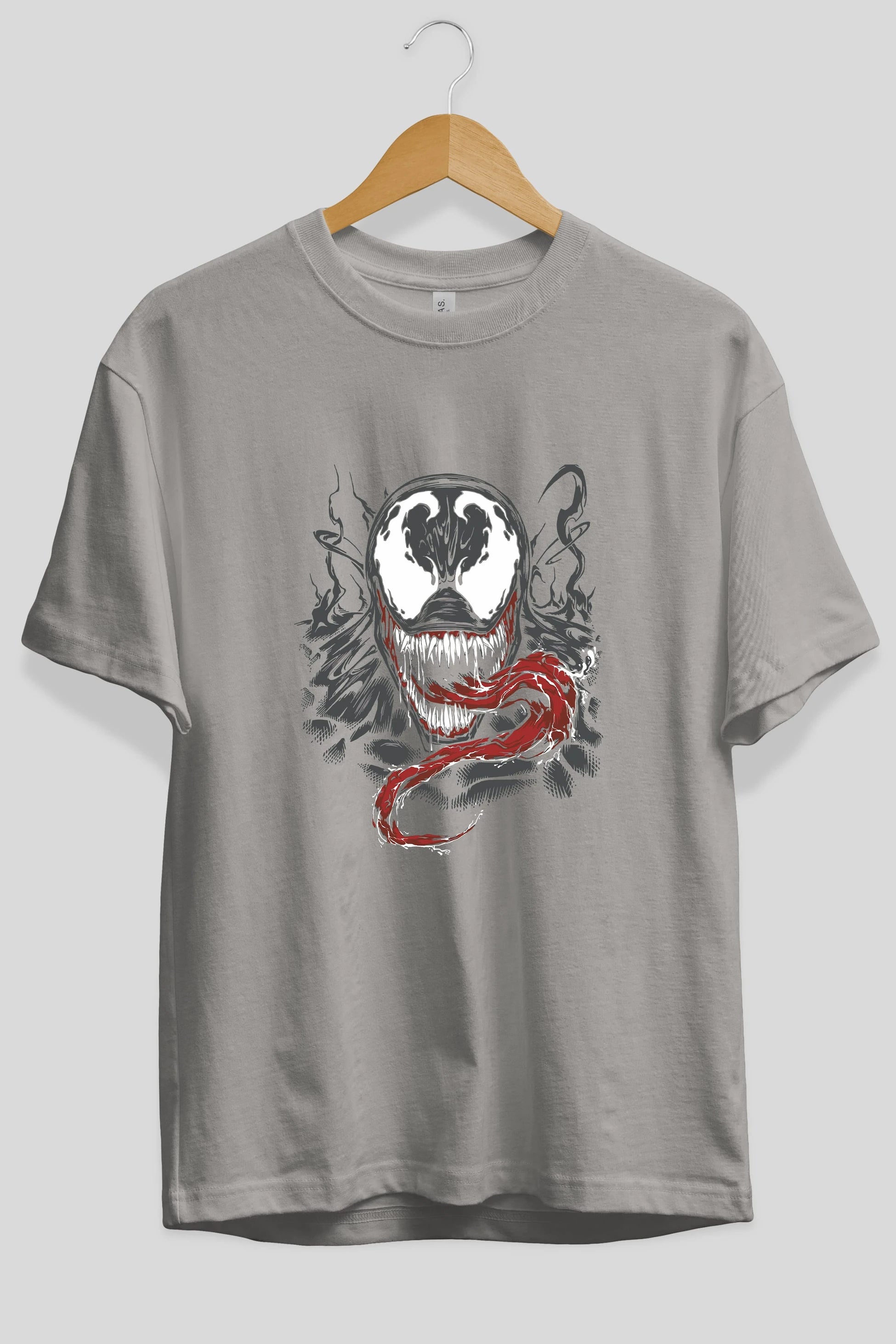 Venom (18) Ön Baskılı Oversize t-shirt Erkek Kadın Unisex %100 Pamuk Bisiklet Yaka tişort