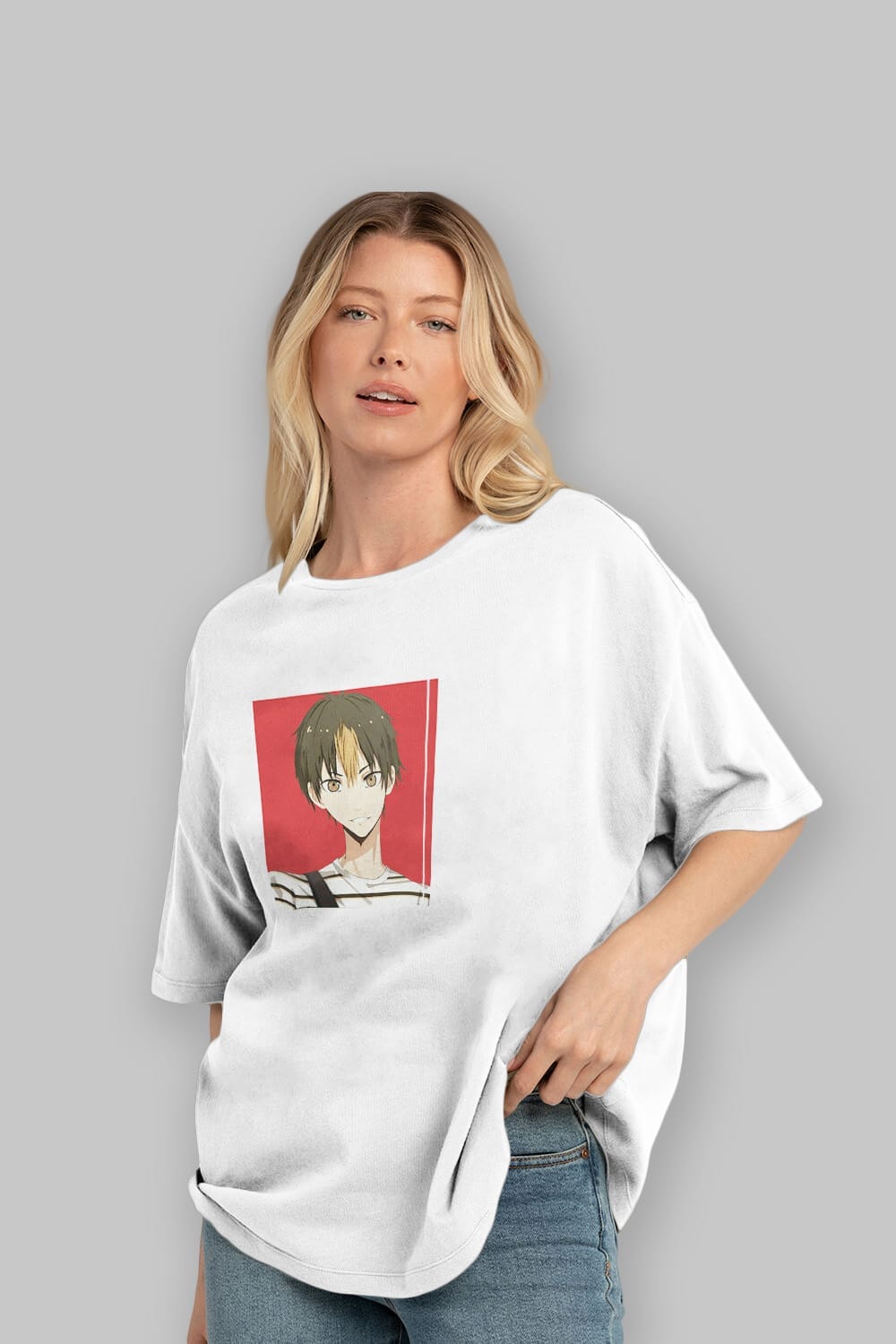 Yuu Nishinoya 1 Anime Ön Baskılı Oversize t-shirt %100 pamuk Erkek Kadın Unisex