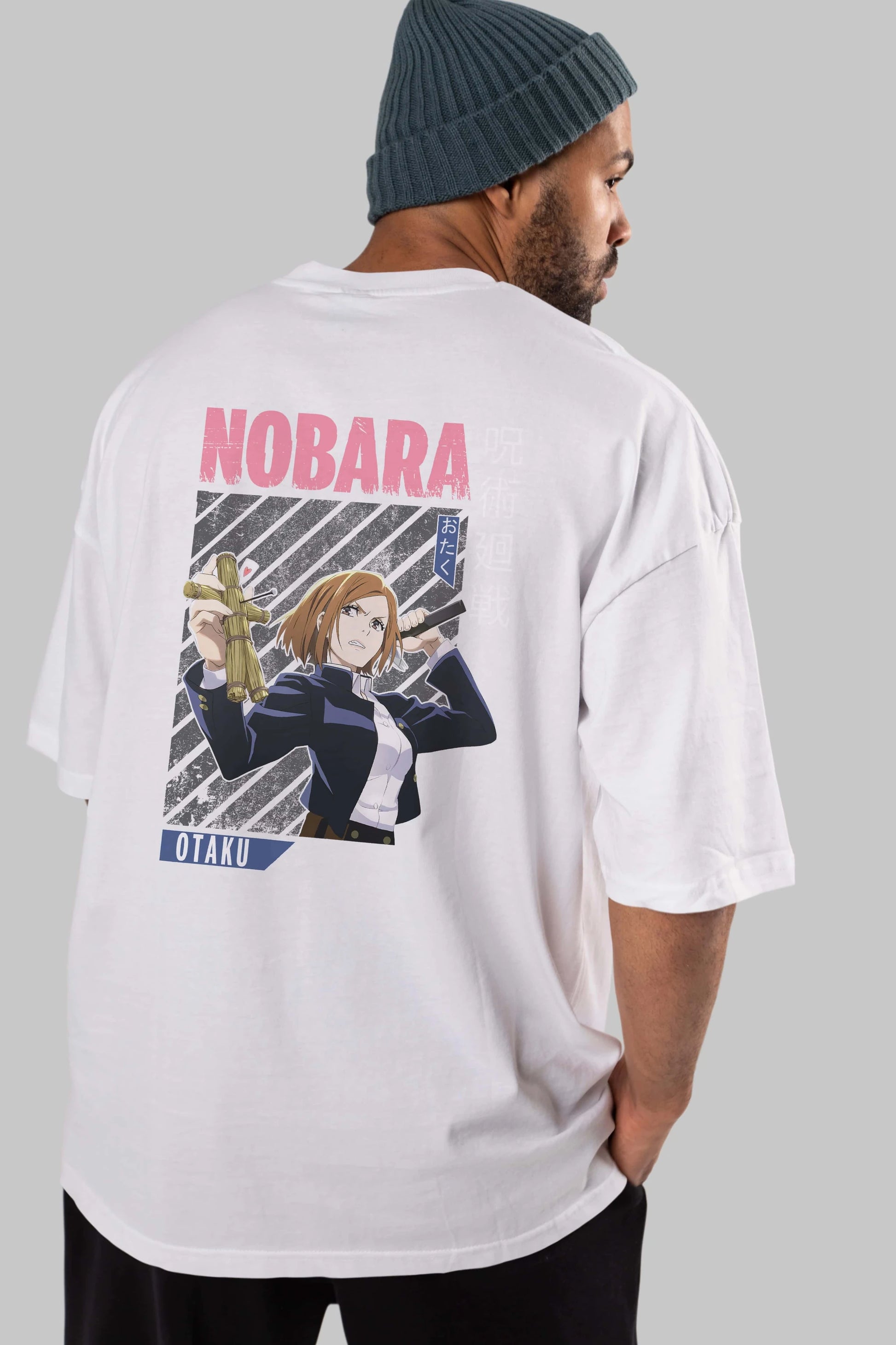 Nobara Kugisaki 6 Anime Arka Baskılı Oversize t-shirt Erkek Kadın Unisex