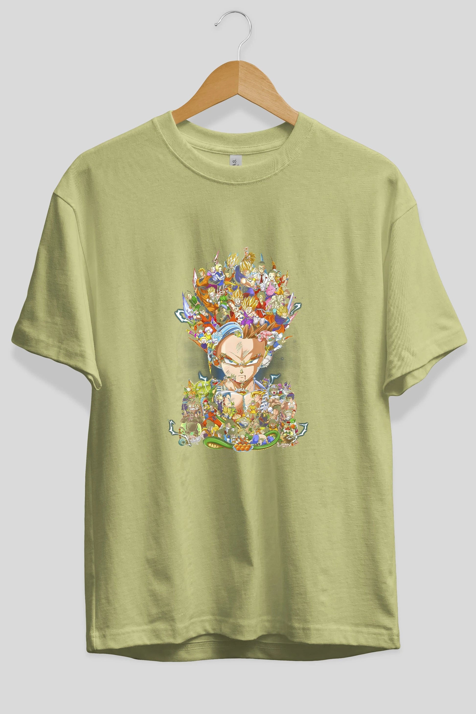 DRAGON BALL ART (2) Anime Ön Baskılı Oversize t-shirt %100 pamuk Erkek Kadın Unisex
