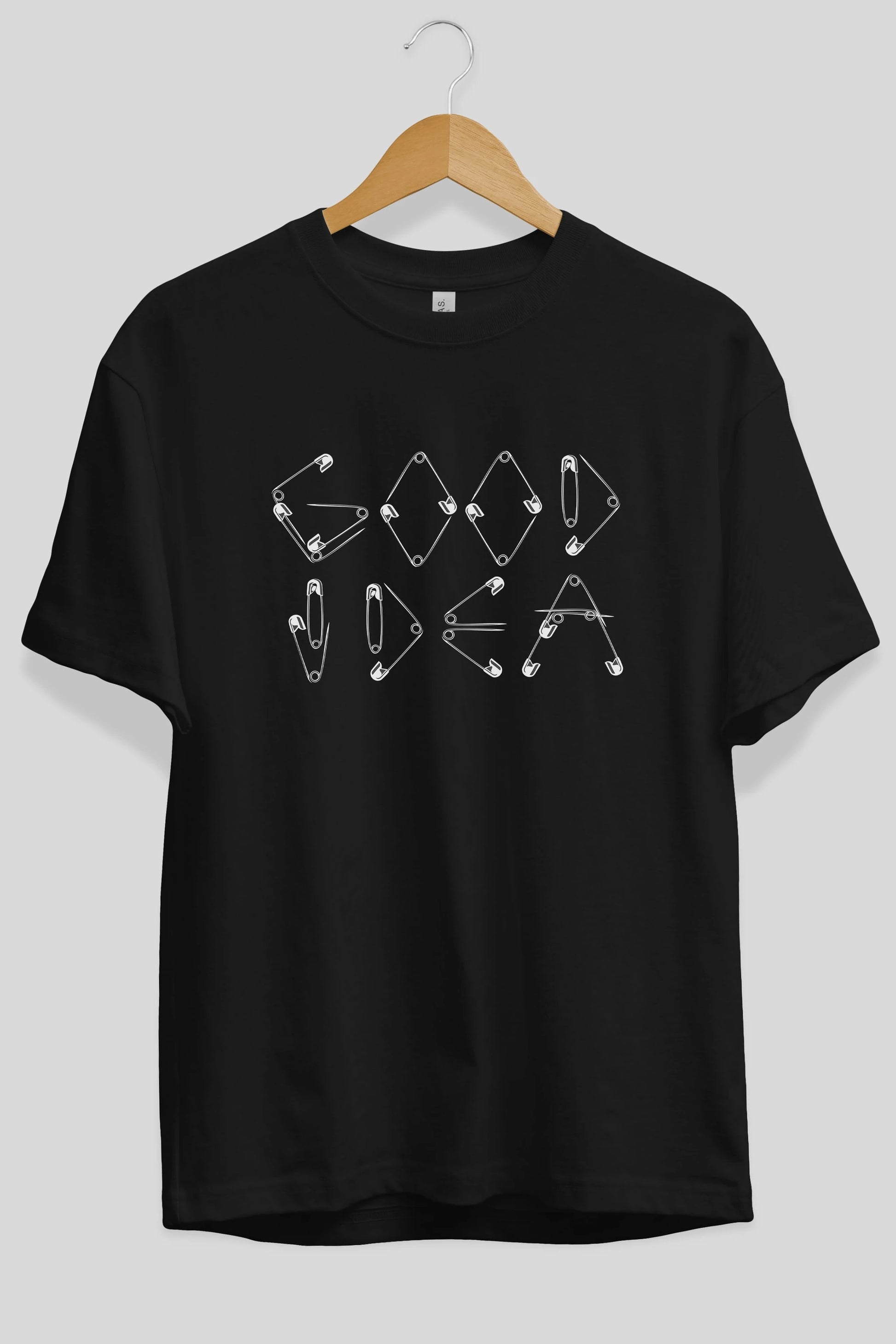 Good Idea Ön Baskılı Oversize t-shirt %100 pamuk Erkek Kadın Unisex