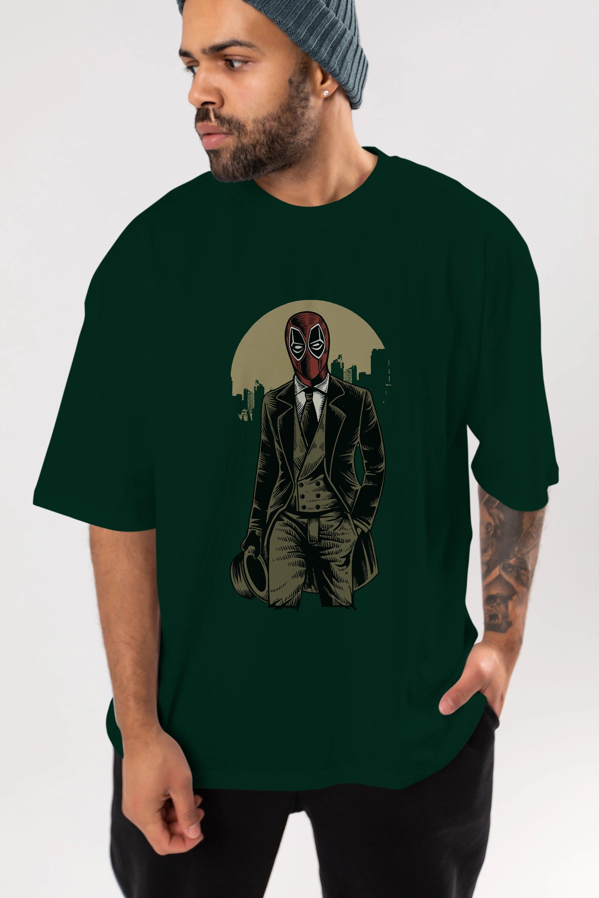 Classic Mercenary Ön Baskılı Oversize t-shirt Erkek Kadın Unisex %100 Pamuk tişort