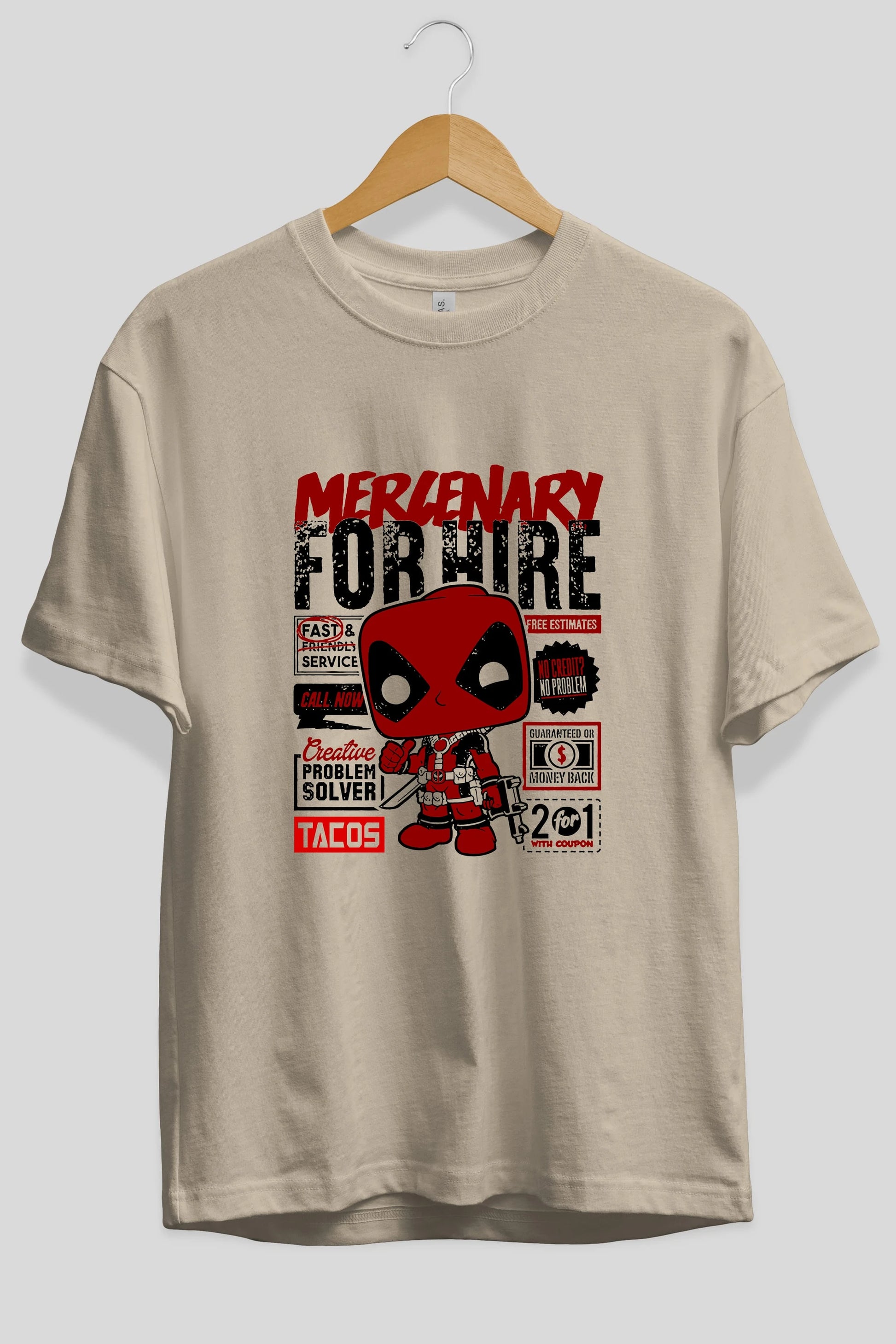 Deadpool (18) Ön Baskılı Oversize t-shirt Erkek Kadın Unisex %100 Pamuk Bisiklet Yaka tişort