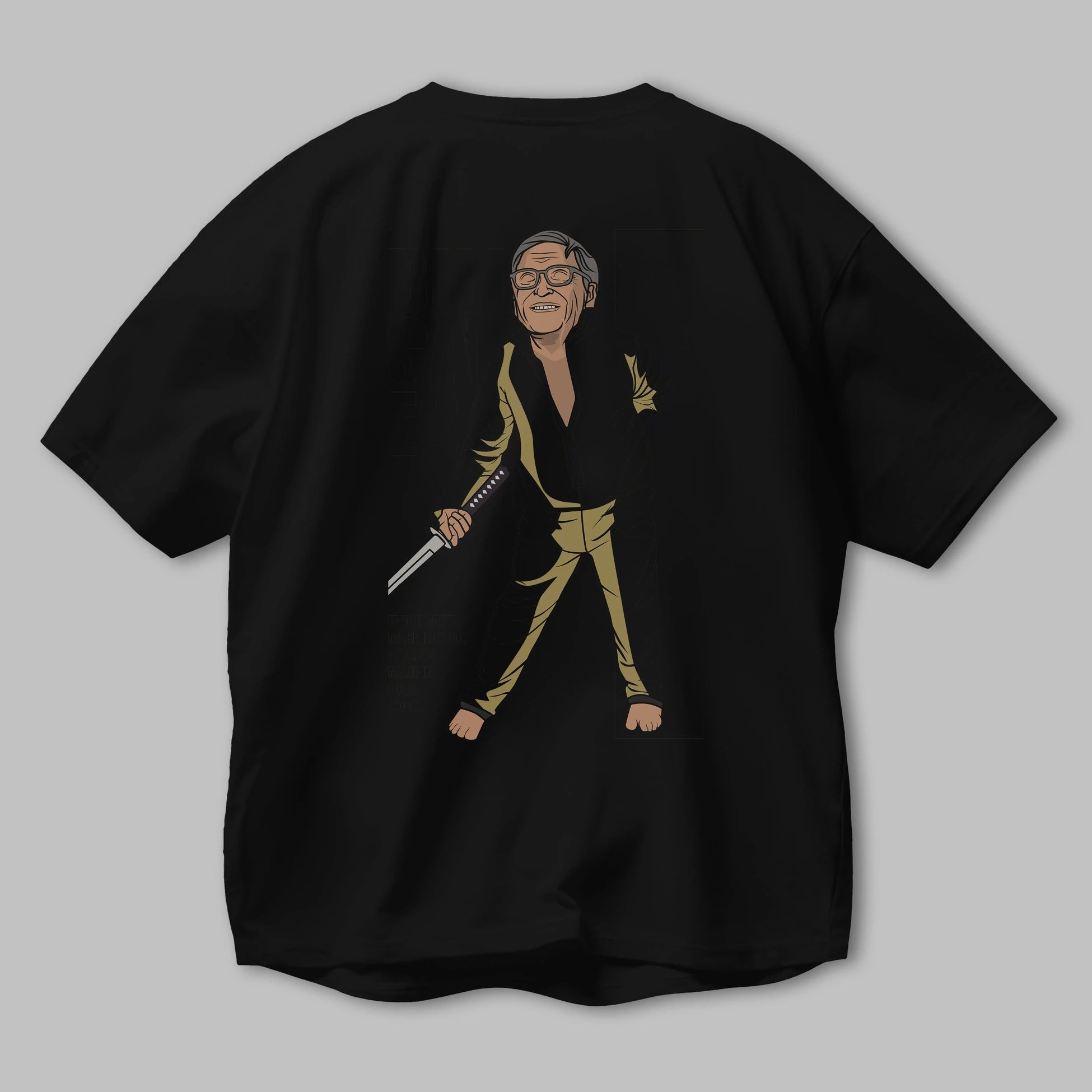 Bill Gates Arka Baskılı Oversize t-shirt Erkek Kadın Unisex %100 Pamuk tişort