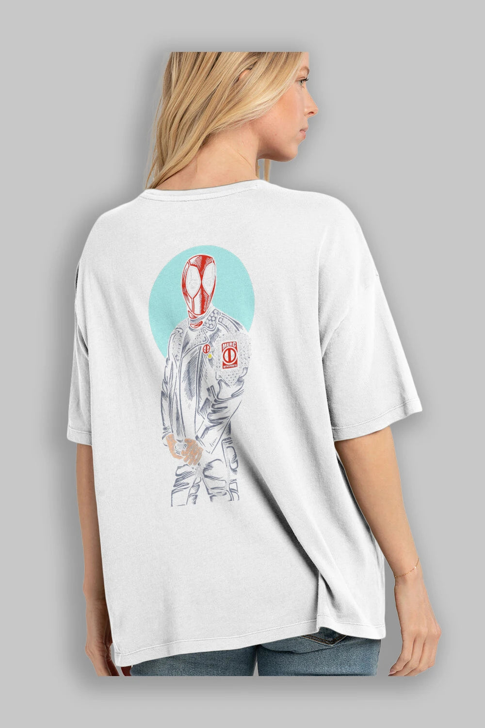 Rebeliion Mercenary Arka Baskılı Oversize t-shirt Erkek Kadın Unisex %100 Pamuk