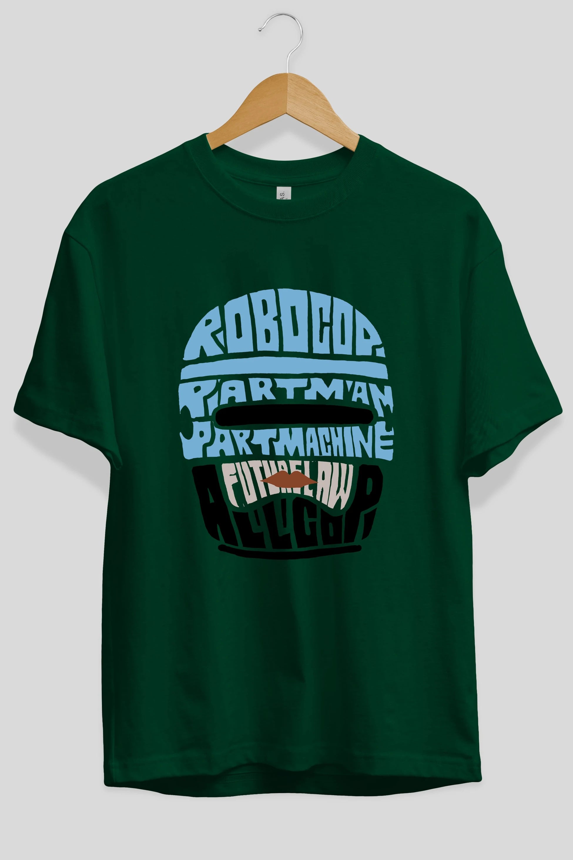 Robocop Ön Baskılı Oversize t-shirt %100 pamuk Erkek Kadın Unisex