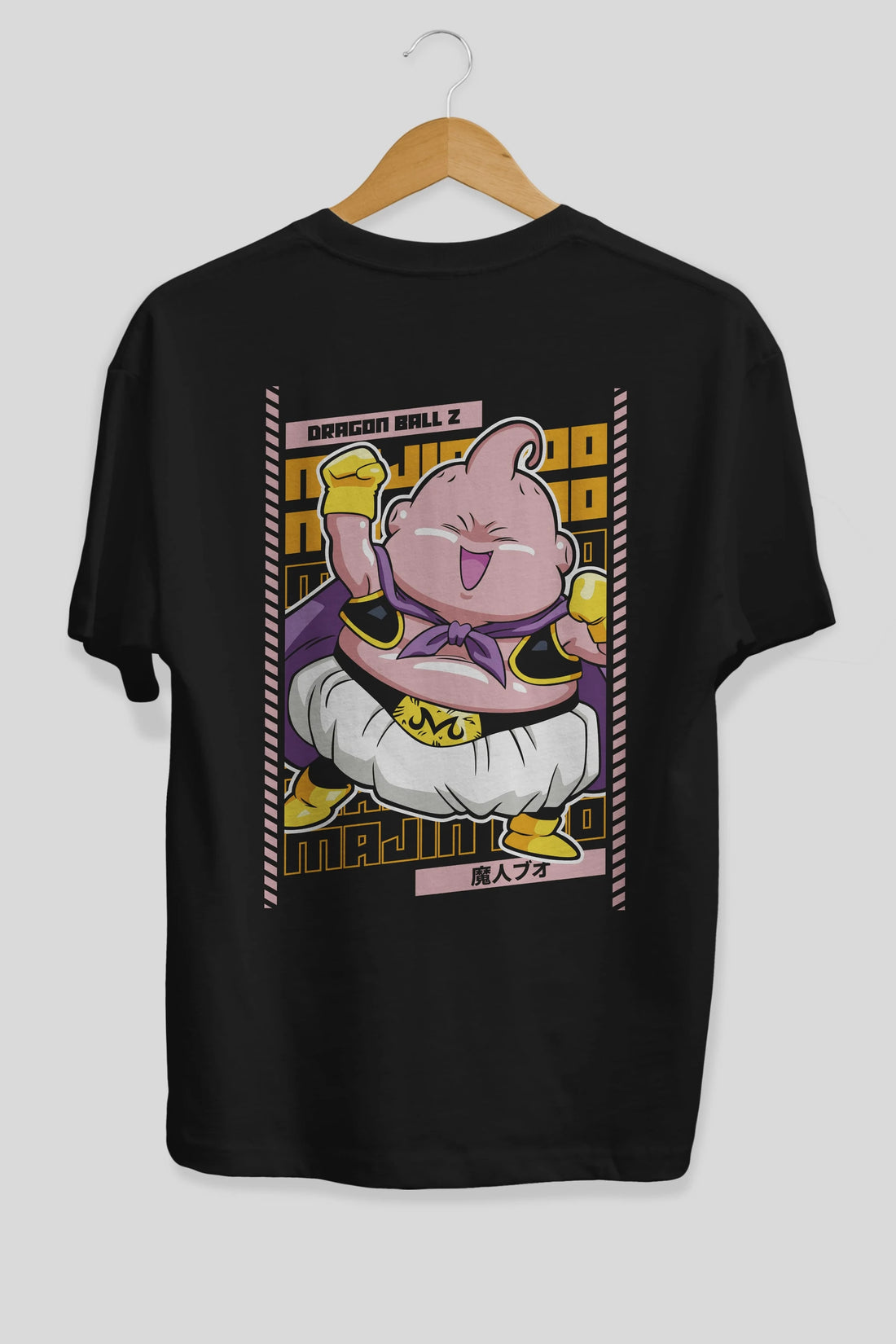 MAJIN BOO1 Anime Arka Baskılı Oversize t-shirt Erkek Kadın Unisex