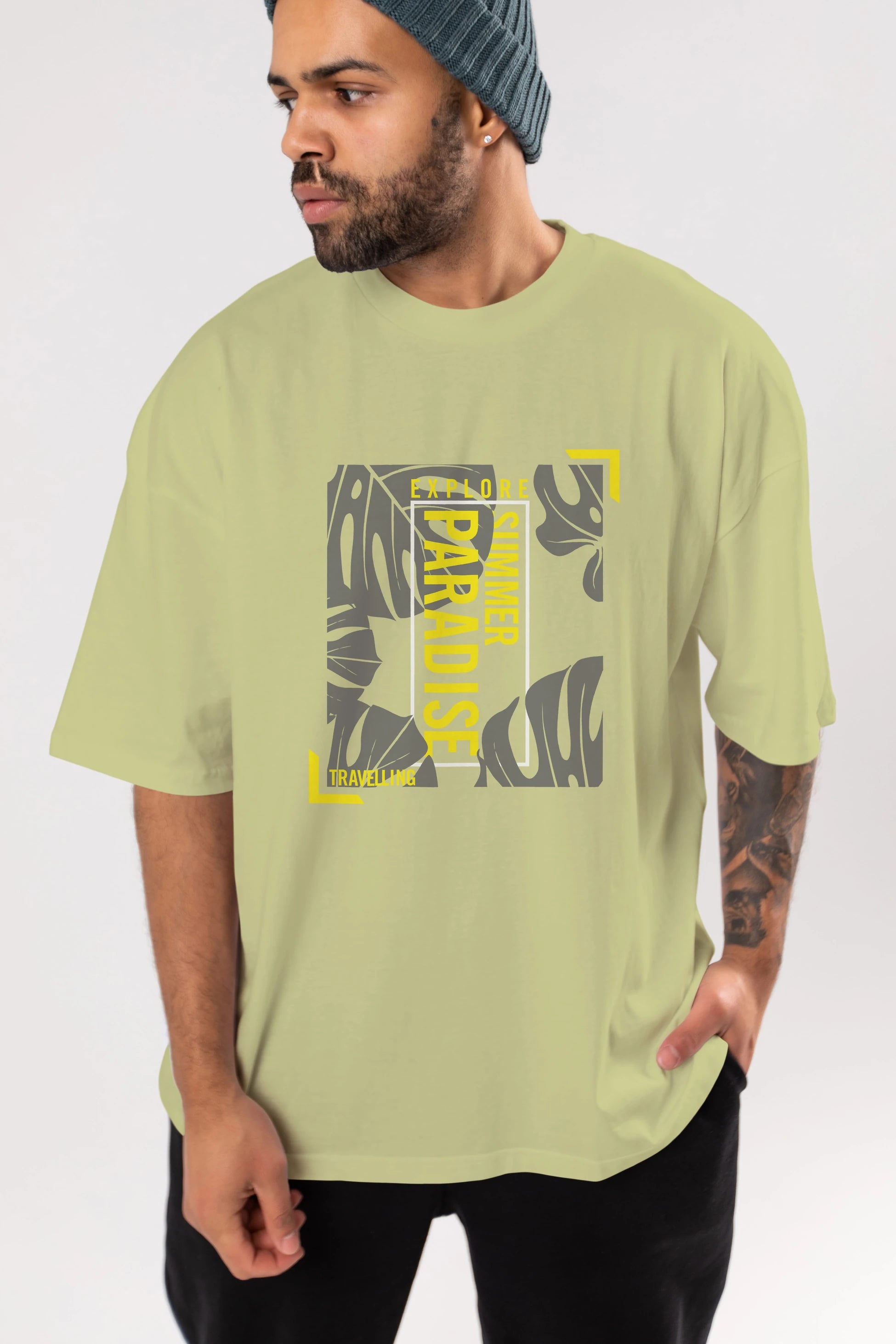 Explore Summer Ön Baskılı Oversize t-shirt Erkek Kadın Unisex