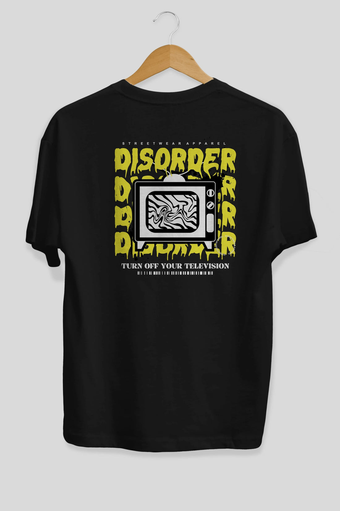 Disorder Streetwear Arka Baskılı Oversize t-shirt Erkek Kadın Unisex