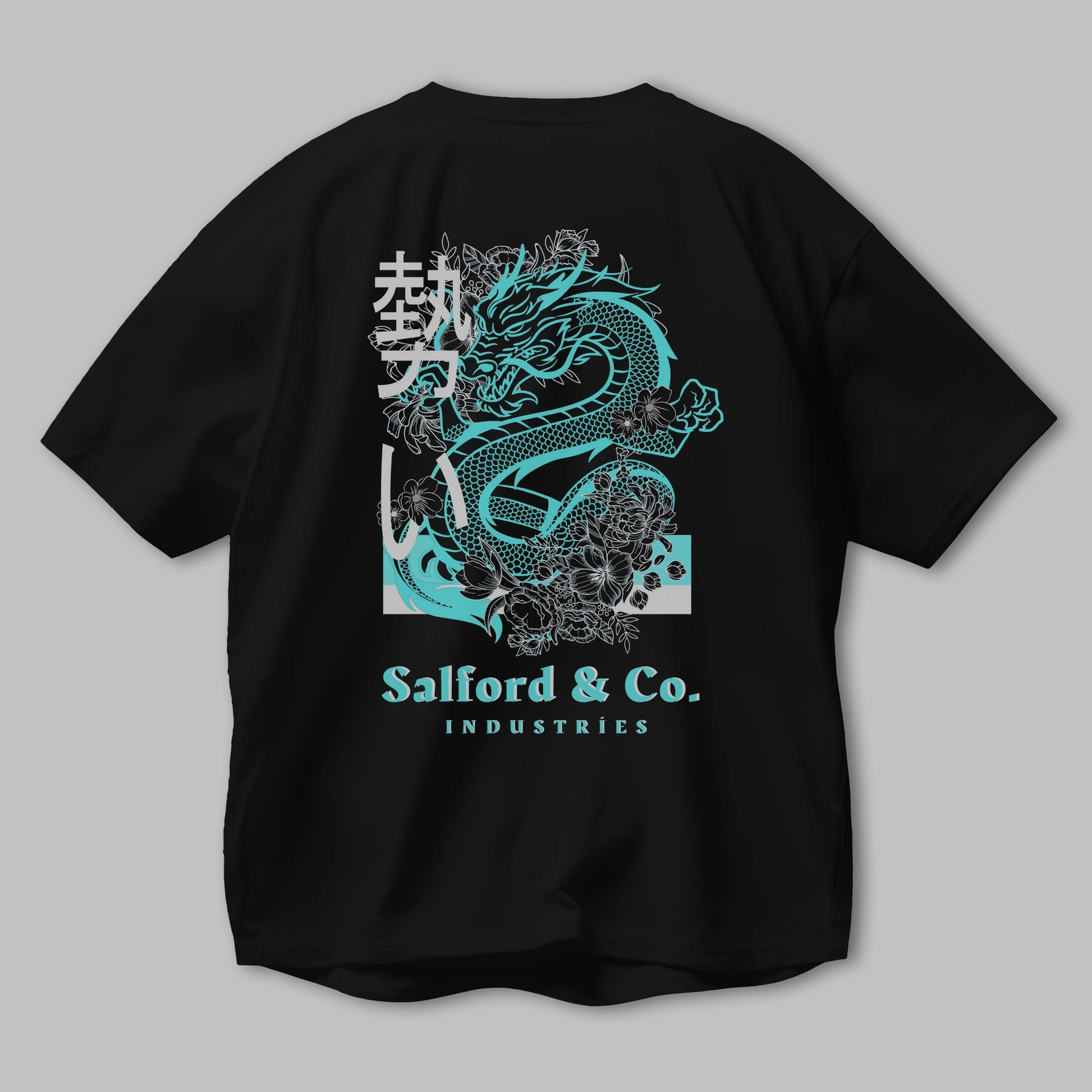 Dragon Arka Baskılı Oversize t-shirt Erkek Kadın Unisex
