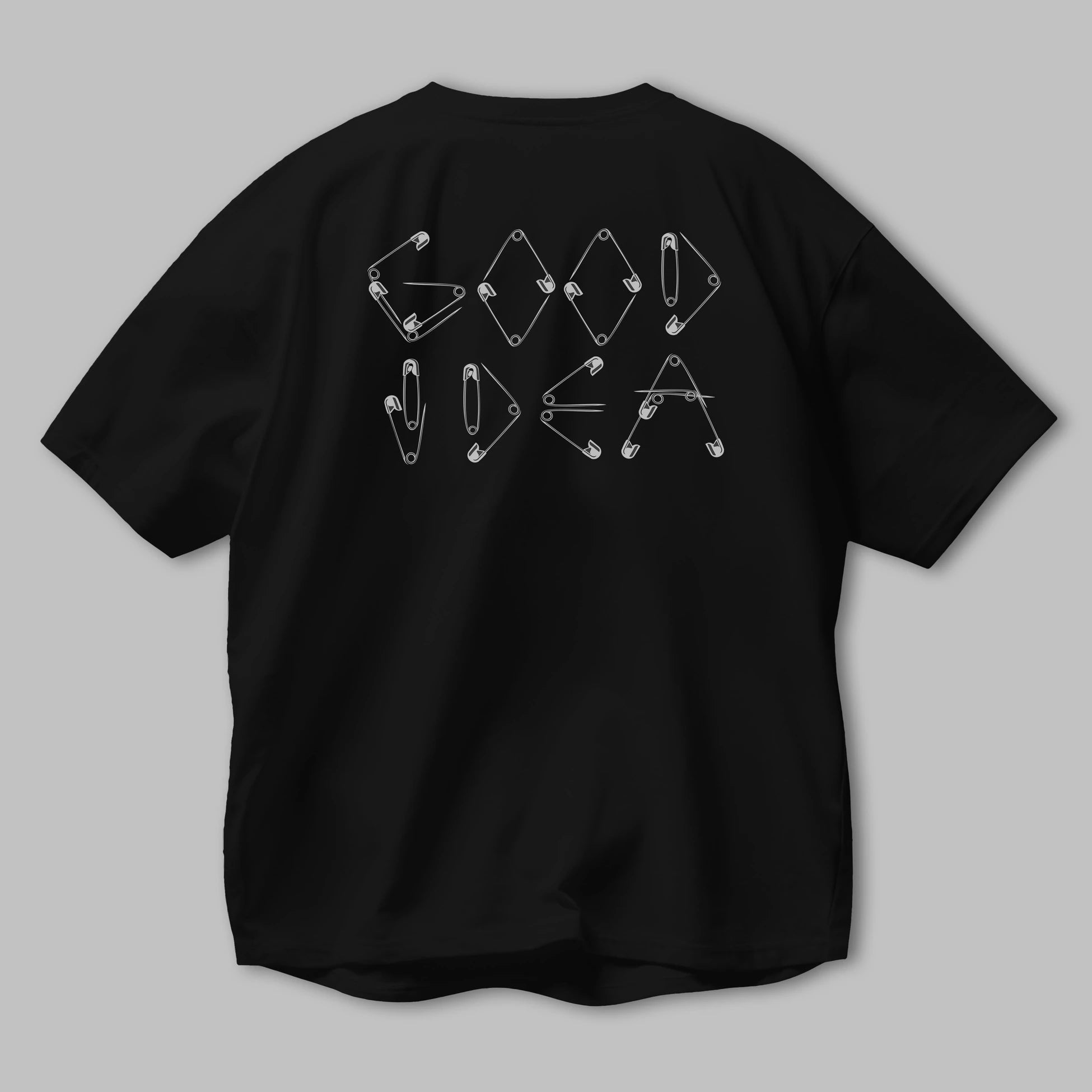 Good Idea Arka Baskılı Oversize t-shirt %100 pamuk Erkek Kadın Unisex
