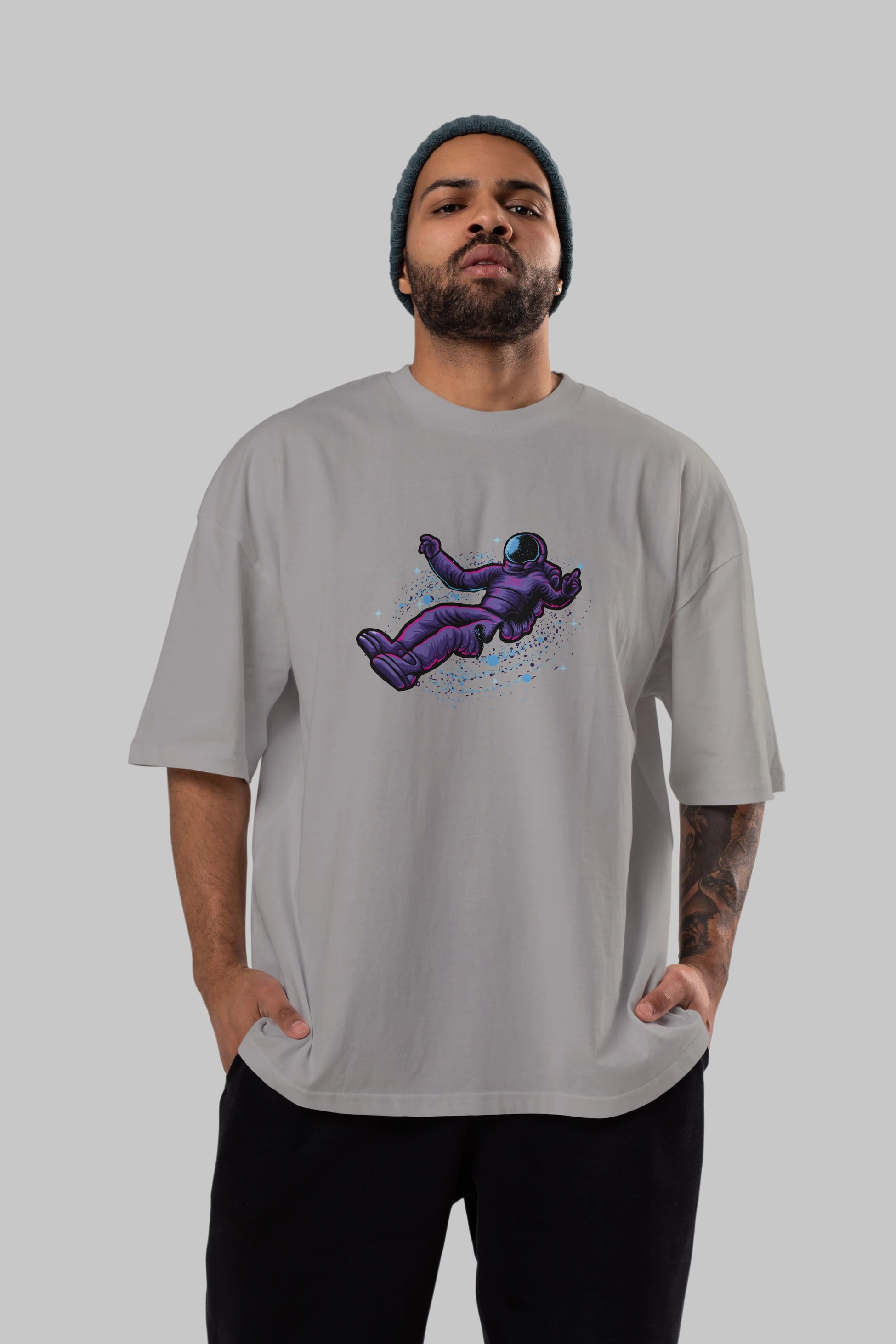 Having fun in outer space Ön Baskılı Oversize t-shirt Erkek Kadın Unisex