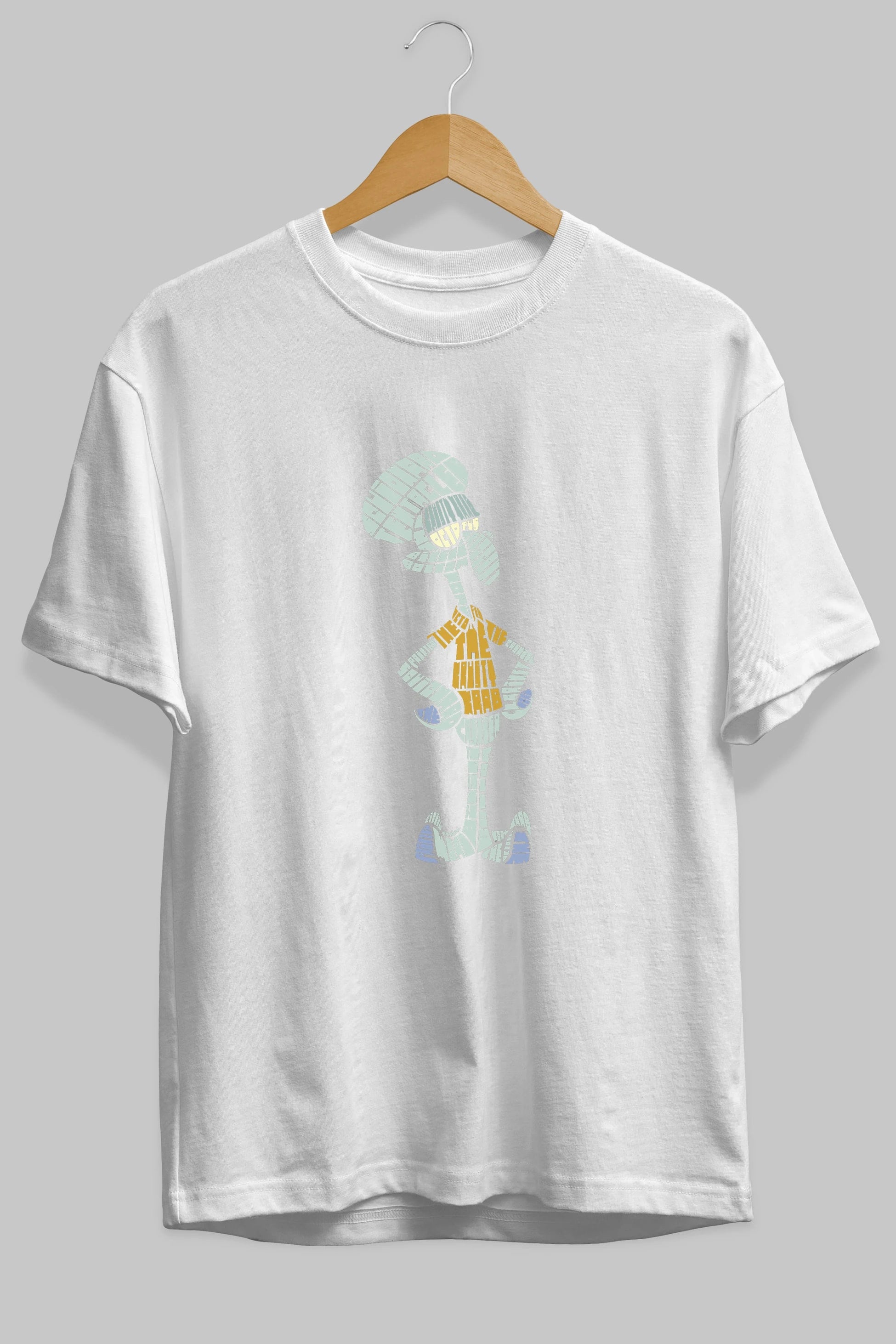 Squidward Ön Baskılı Oversize t-shirt %100 pamuk Erkek Kadın Unisex