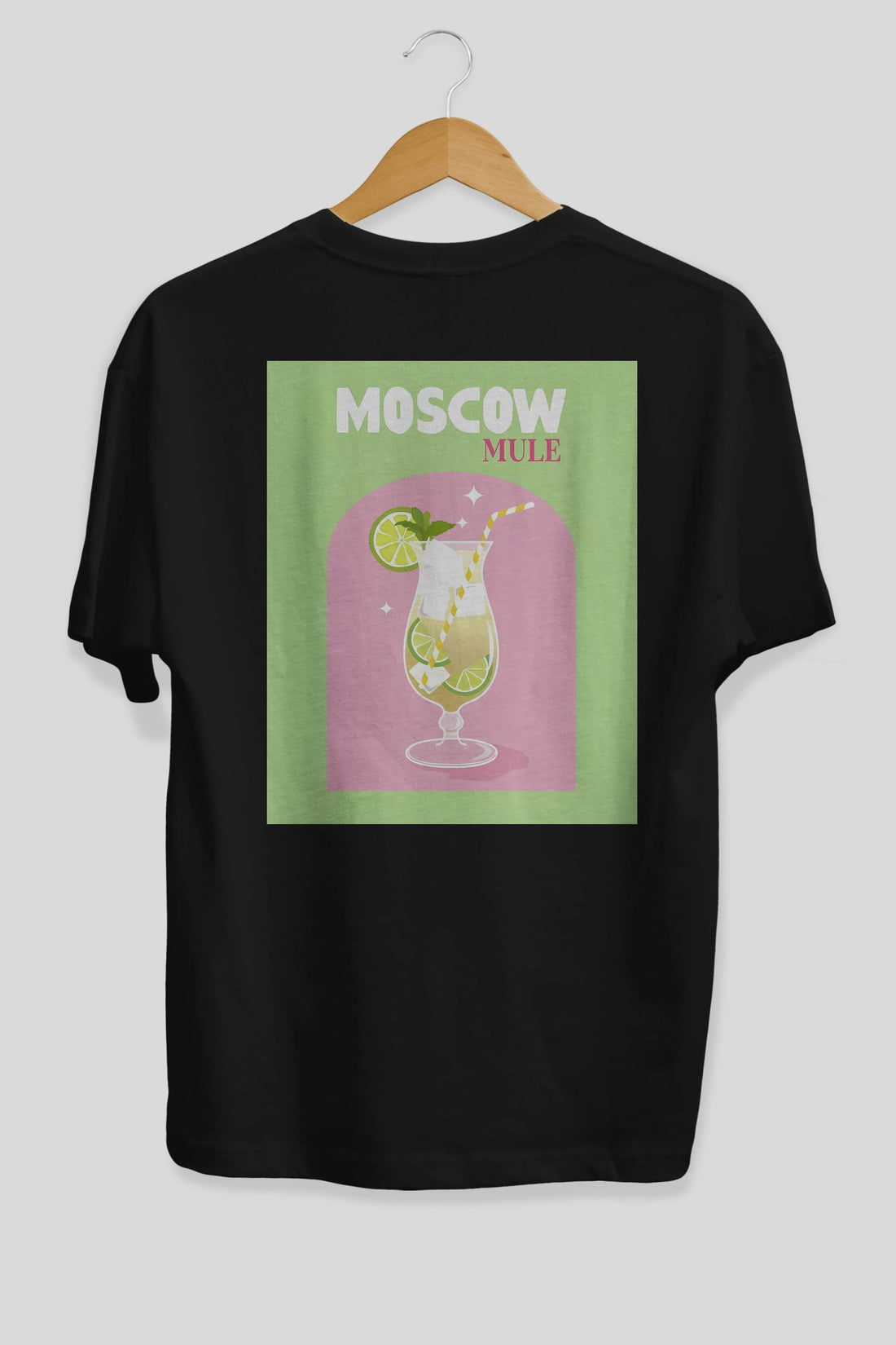Moscow Mule 5 Arka Baskılı Oversize t-shirt Erkek Kadın Unisex %100 Pamuk Bisiklet Yaka tişort