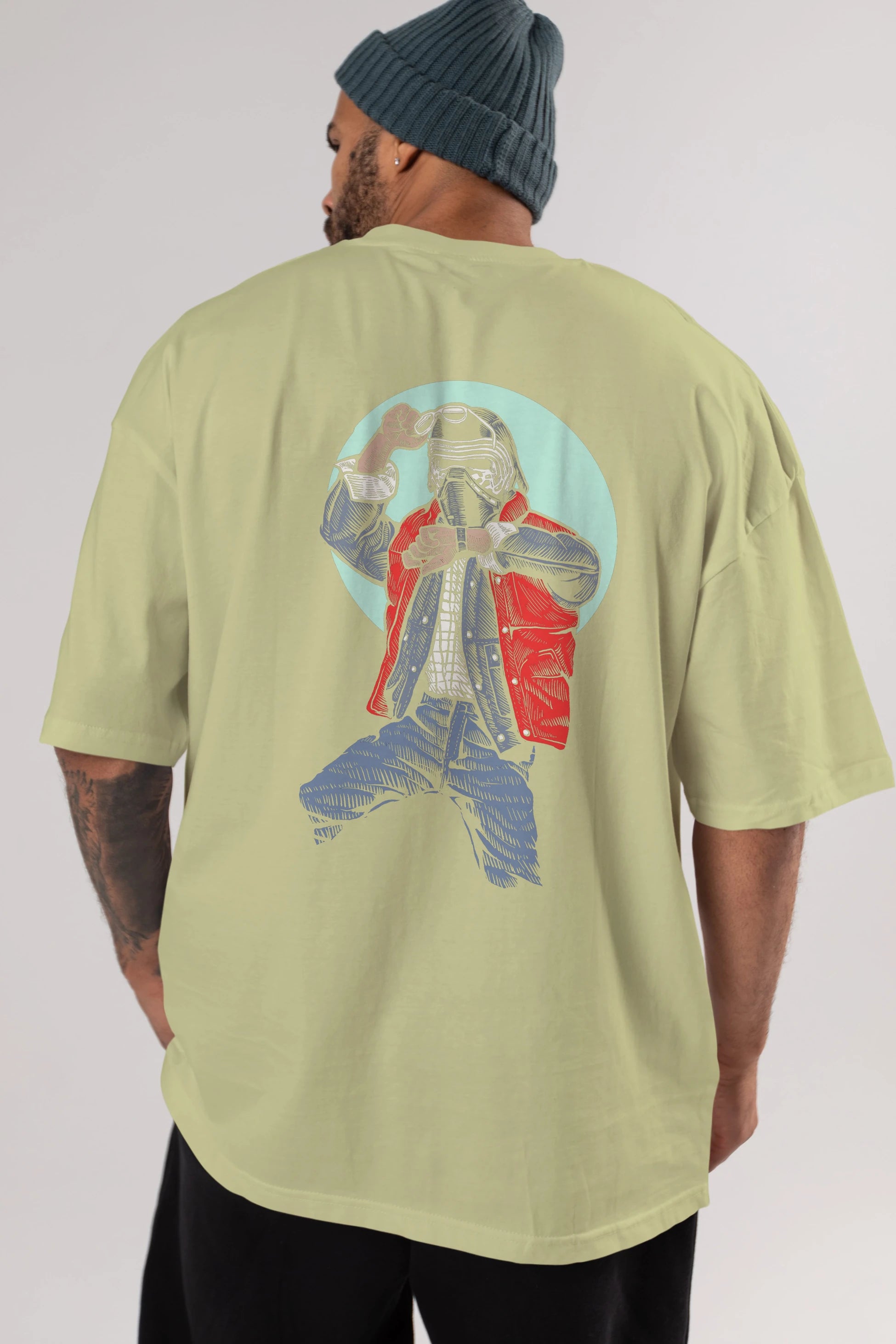 Kylo Mcfly Arka Baskılı Oversize t-shirt Erkek Kadın Unisex %100 Pamuk