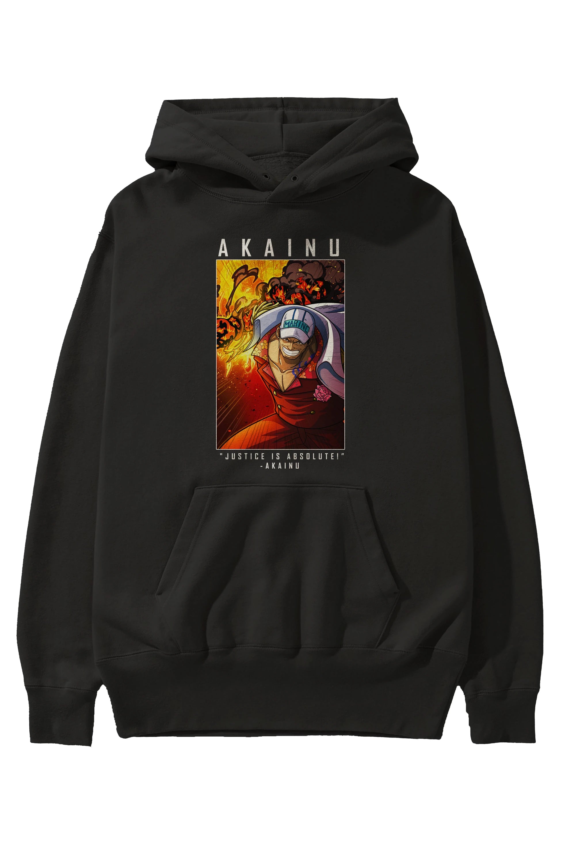 Sakazuki Anime Ön Baskılı Hoodie Oversize Kapüşonlu Sweatshirt Erkek Kadın Unisex
