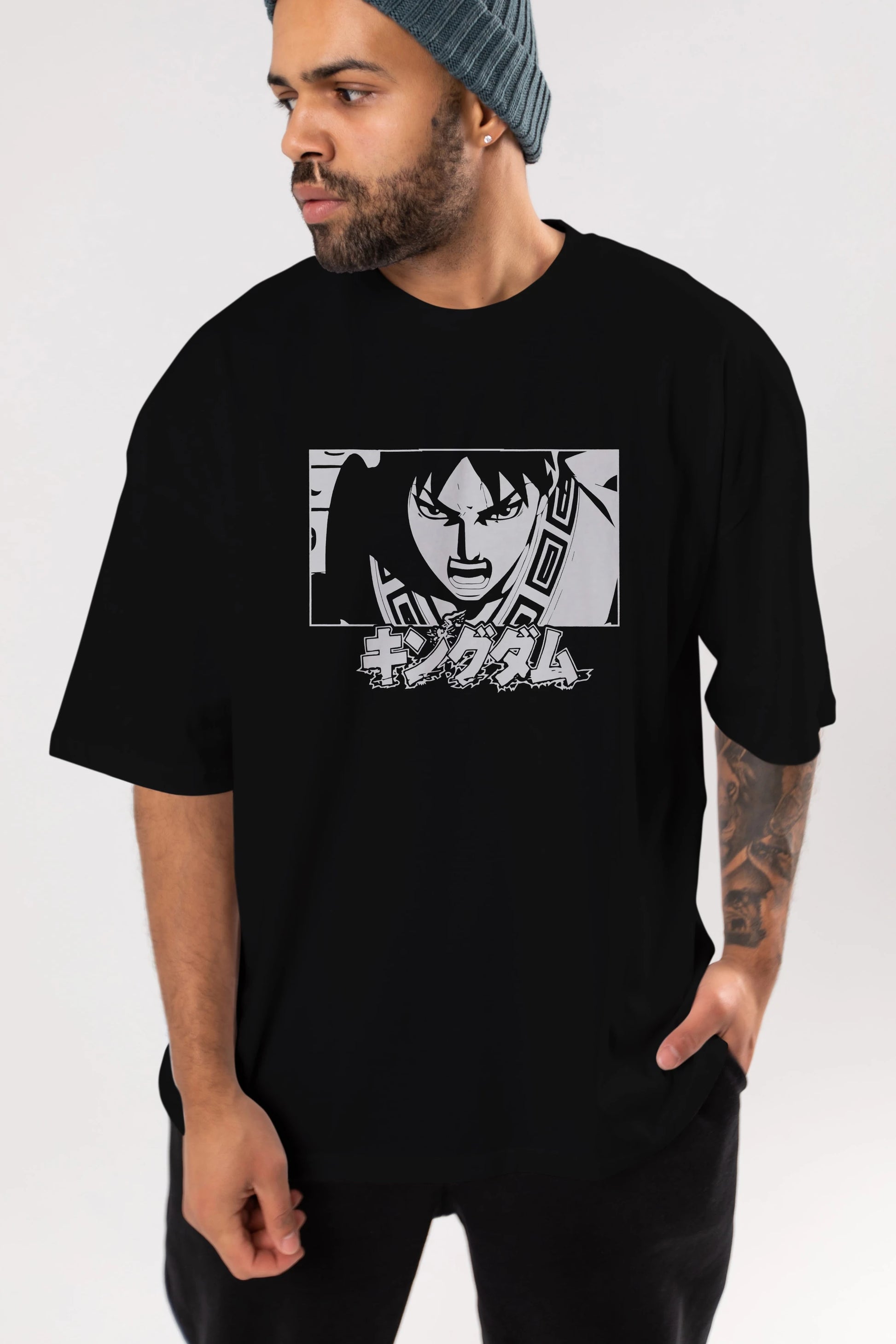 Xin 1 Anime Ön Baskılı Oversize t-shirt %100 pamuk Erkek Kadın Unisex