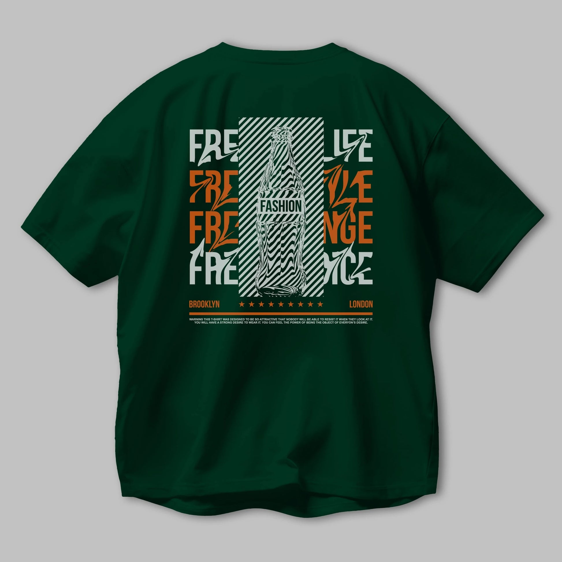 Freedom Life Arka Baskılı Oversize t-shirt Erkek Kadın Unisex