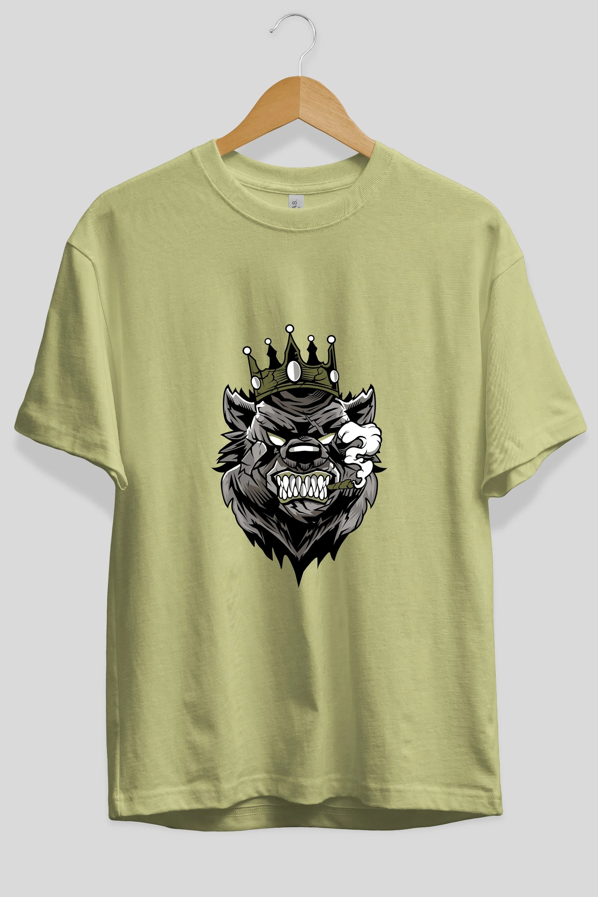 Bear King Ön Baskılı Oversize t-shirt Erkek Kadın Unisex %100 Pamuk tişort