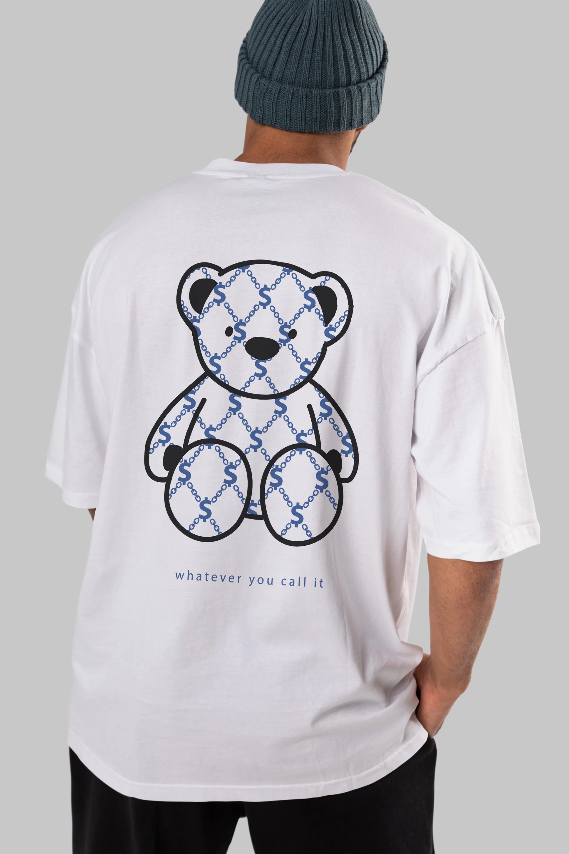 Whatever you Bear Arka Baskılı Oversize t-shirt Erkek Kadın Unisex