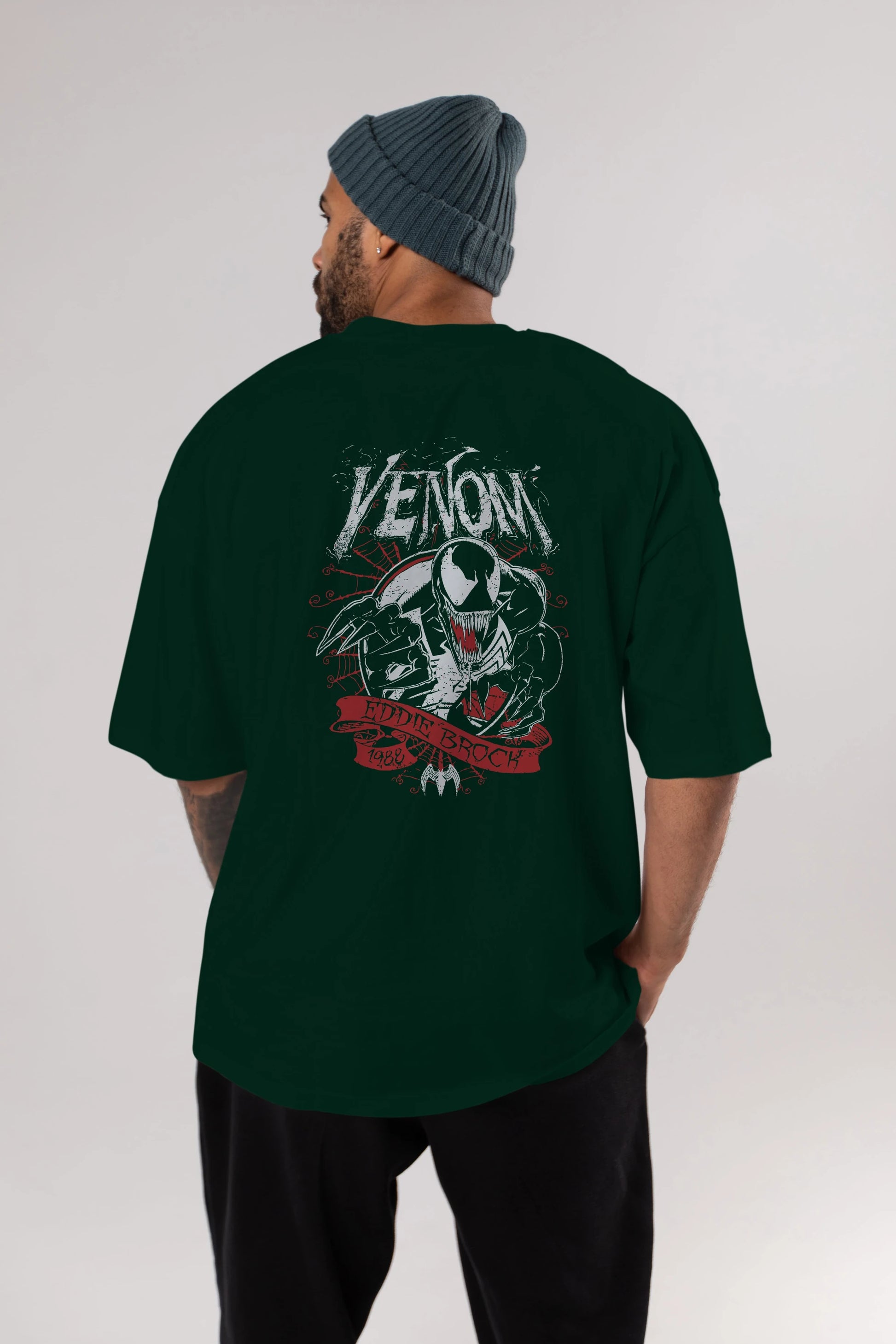 Venom (11) Arka Baskılı Oversize t-shirt Erkek Kadın Unisex %100 Pamuk Bisiklet Yaka tişort
