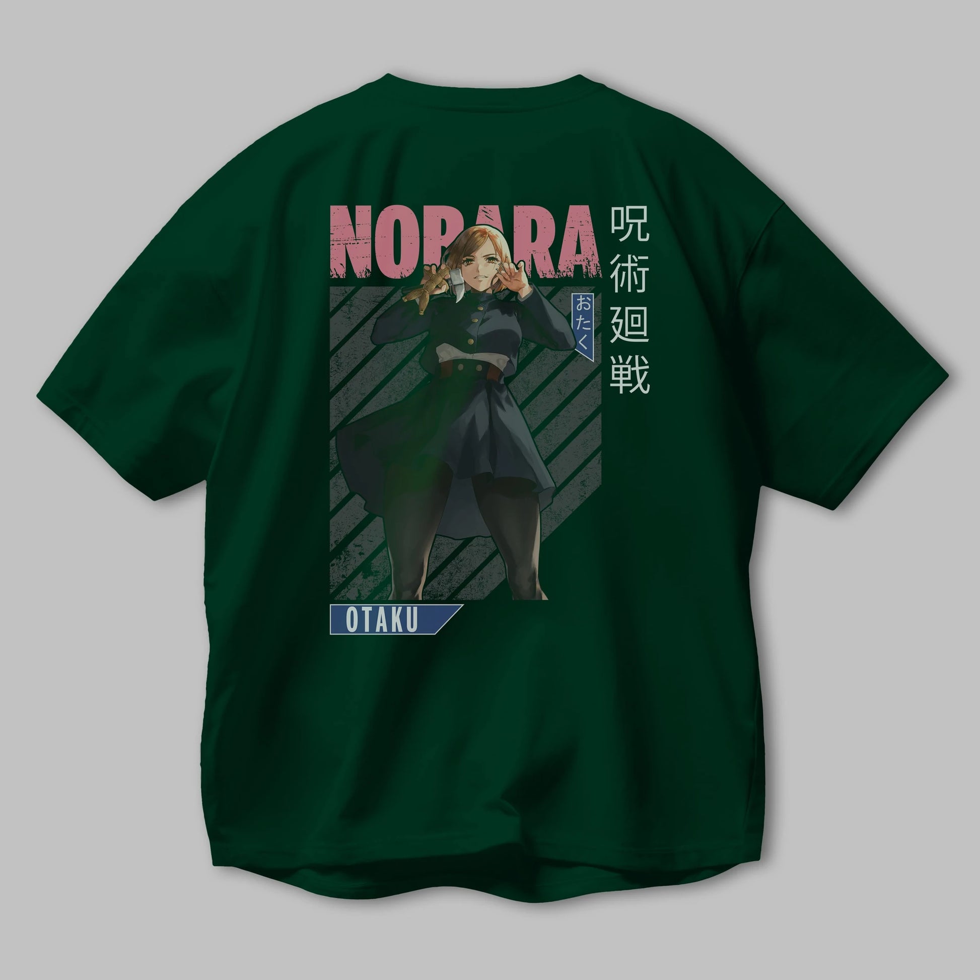 Nobara Kugisaki 4 Anime Arka Baskılı Oversize t-shirt Erkek Kadın Unisex