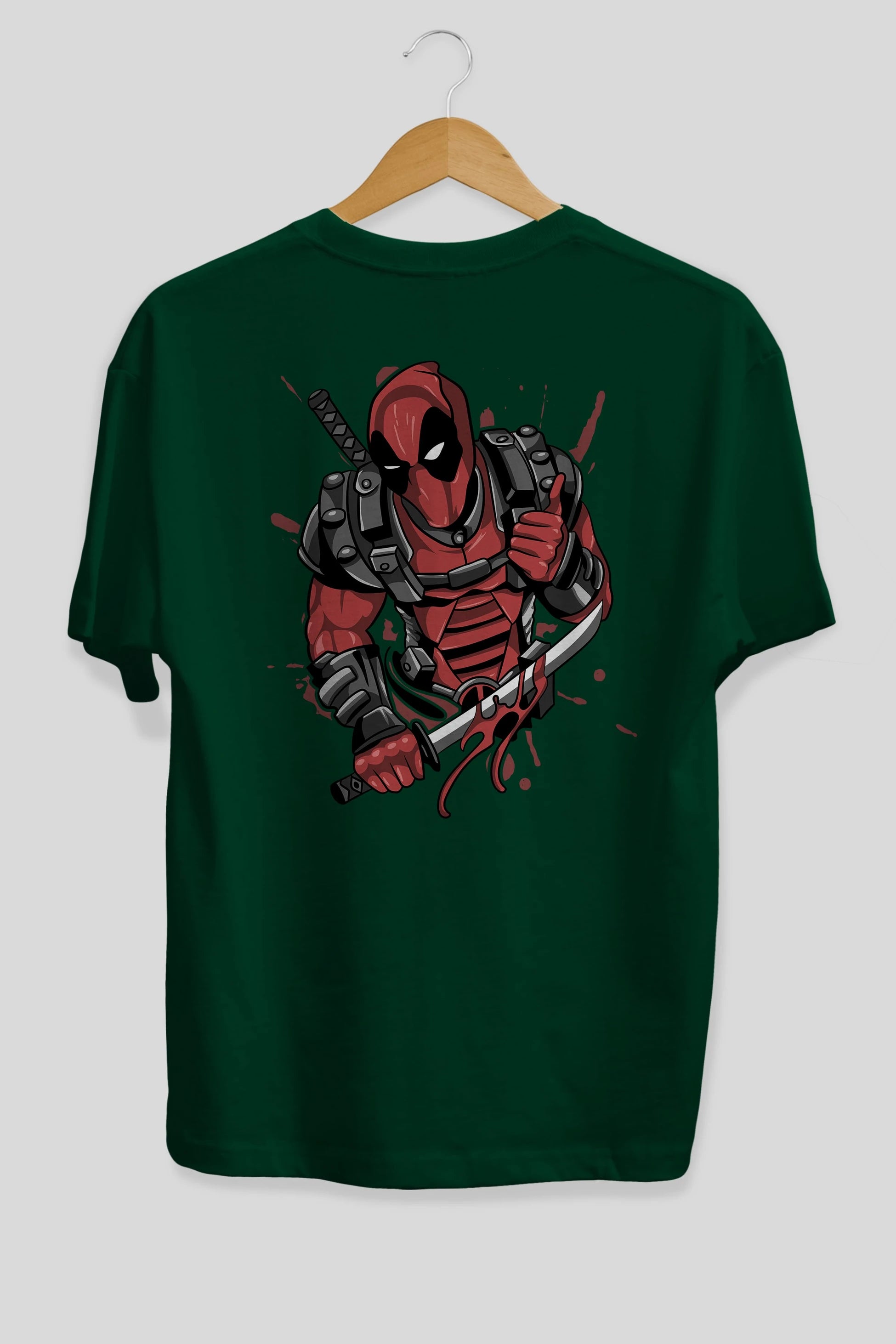 Deadpool (12) Arka Baskılı Oversize t-shirt Erkek Kadın Unisex %100 Pamuk Bisiklet Yaka tişort