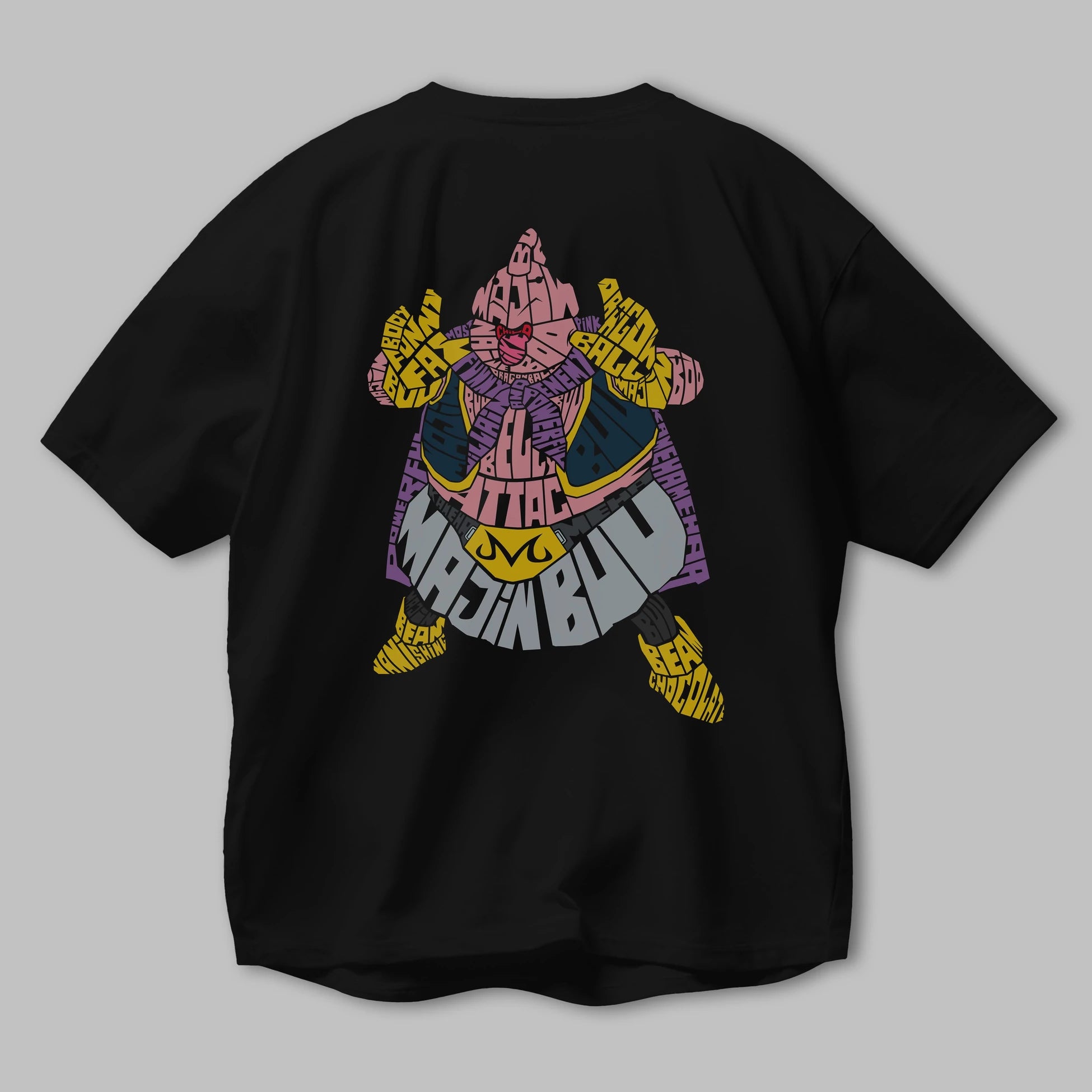 Majin Buu Arka Baskılı Oversize t-shirt %100 pamuk Erkek Kadın Unisex