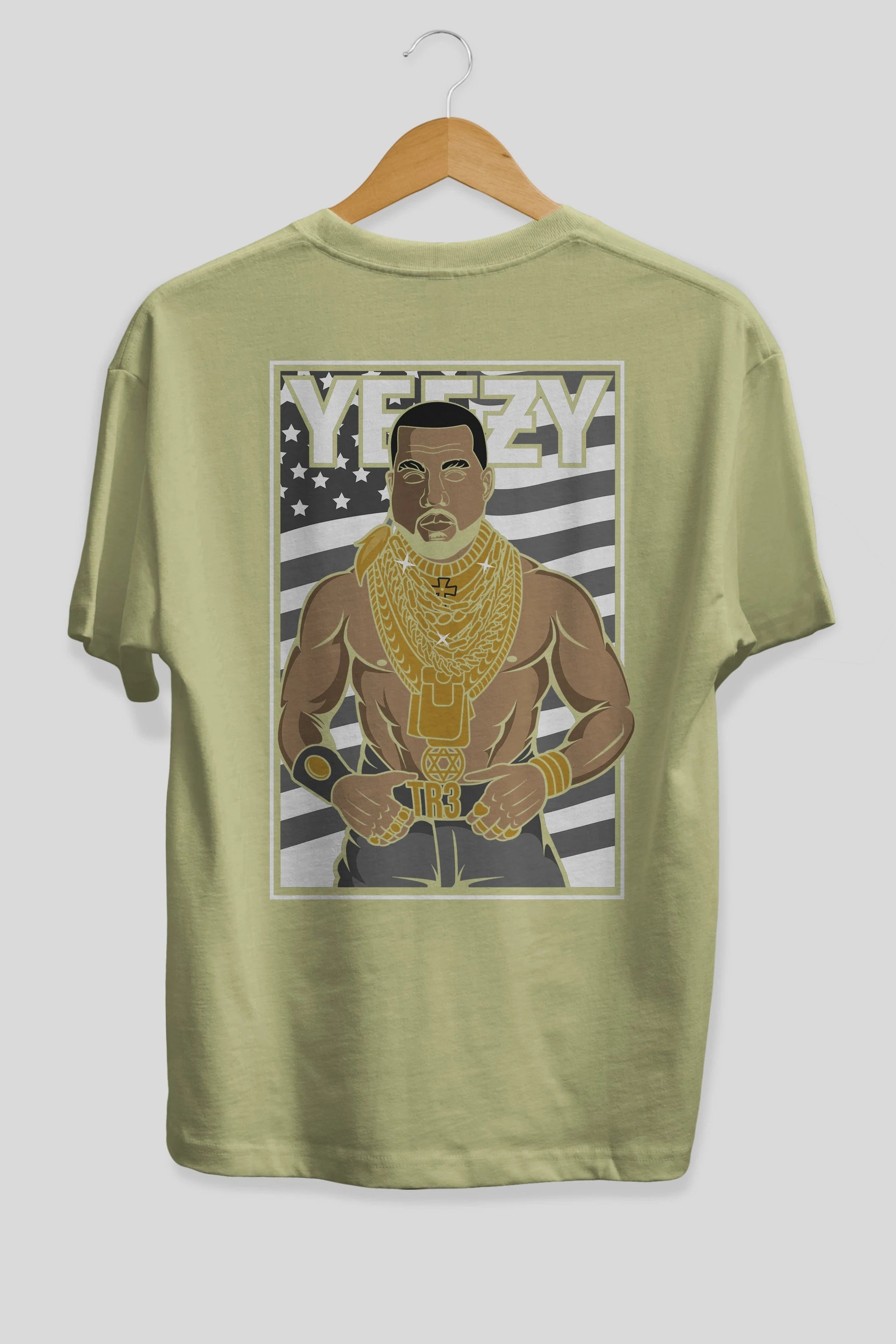 Mr.T Arka Baskılı Oversize t-shirt Erkek Kadın Unisex %100 Pamuk tişort