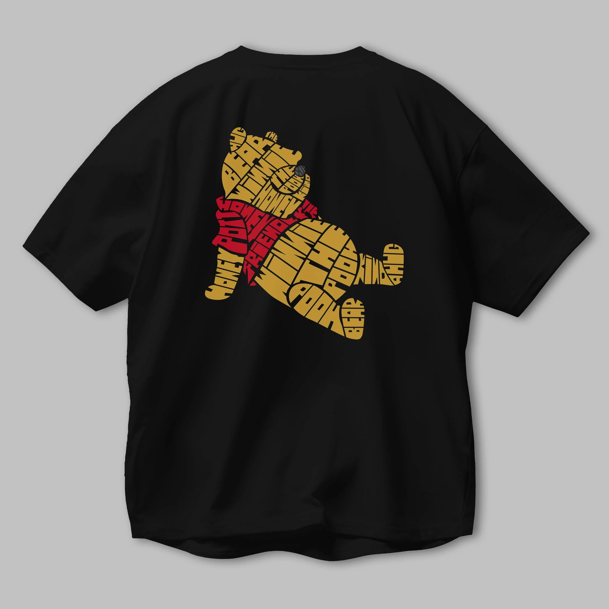 Winnie The Pooh Arka Baskılı Oversize t-shirt %100 pamuk Erkek Kadın Unisex