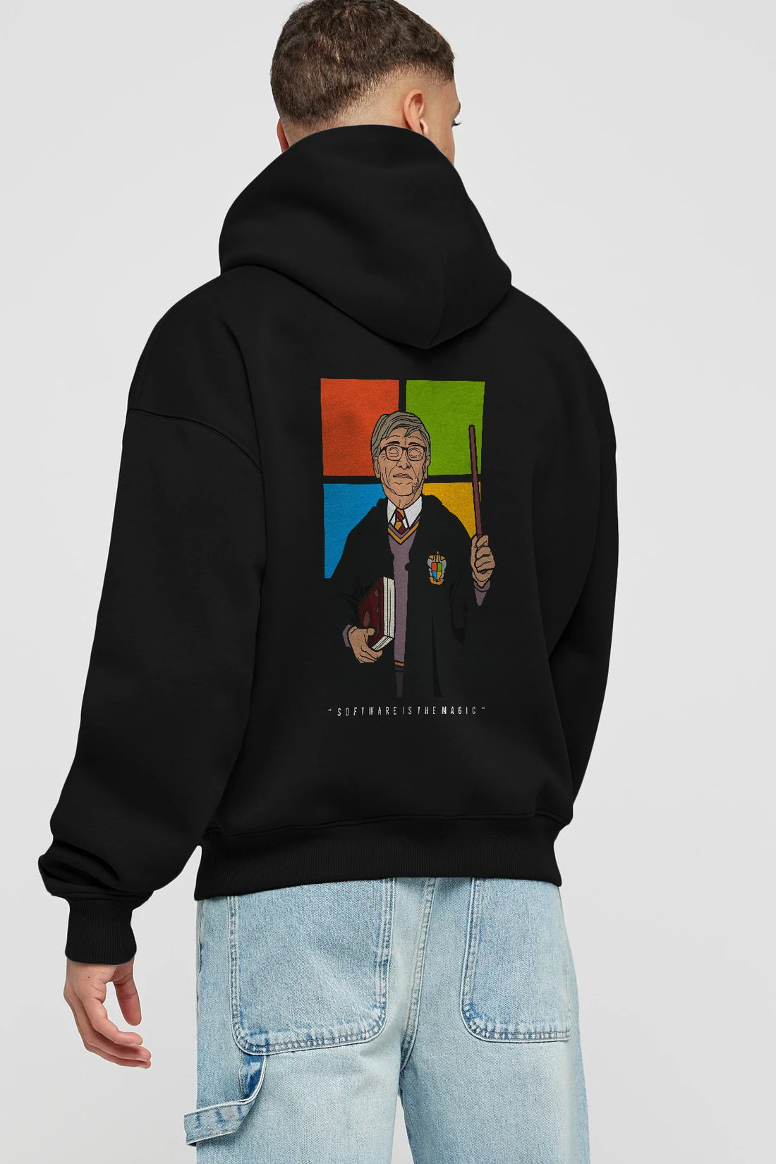 Harry Potter Gates Arka Baskılı Hoodie Oversize Kapüşonlu Sweatshirt Erkek Kadın Unisex