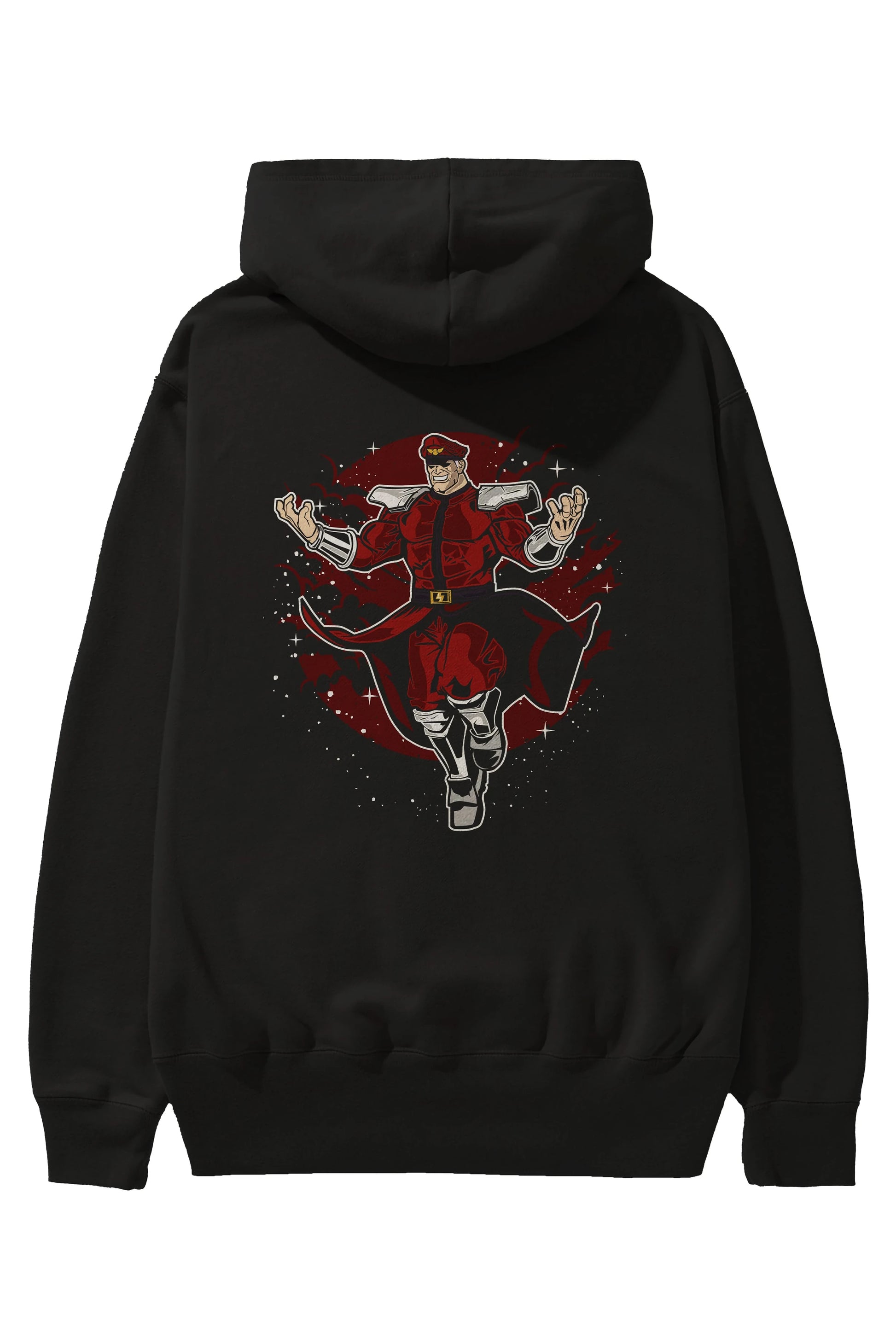 M BISON Arka Baskılı Hoodie Oversize Kapüşonlu Sweatshirt Erkek Kadın Unisex