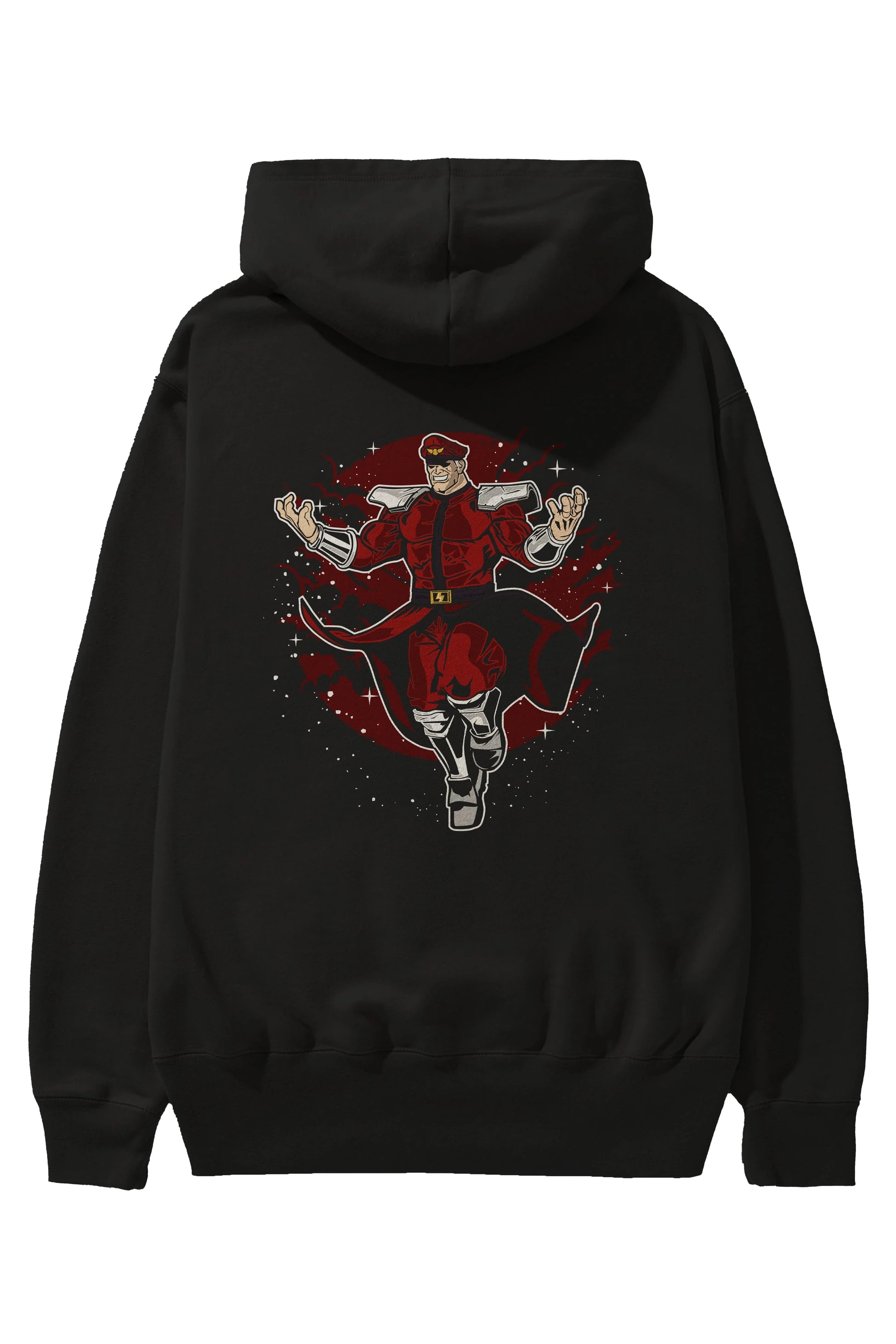 M BISON Arka Baskılı Hoodie Oversize Kapüşonlu Sweatshirt Erkek Kadın Unisex
