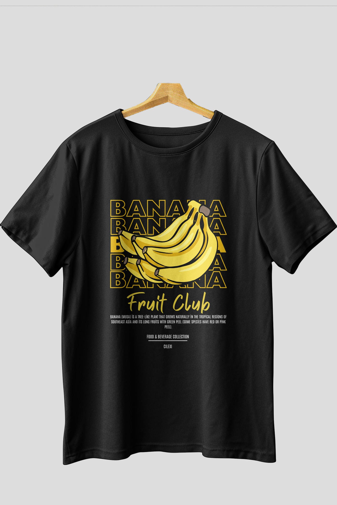 Banana Ön Baskılı Oversize t-shirt Erkek Kadın Pamuk Bisiklet Yaka tişort