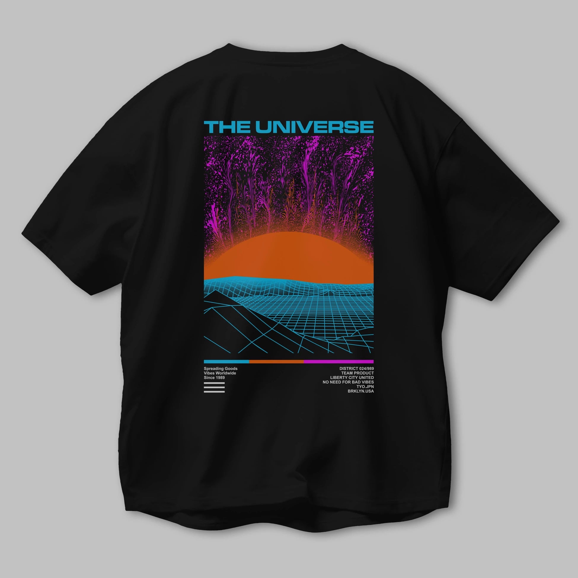 The Universe Arka Baskılı Oversize t-shirt Erkek Kadın Unisex