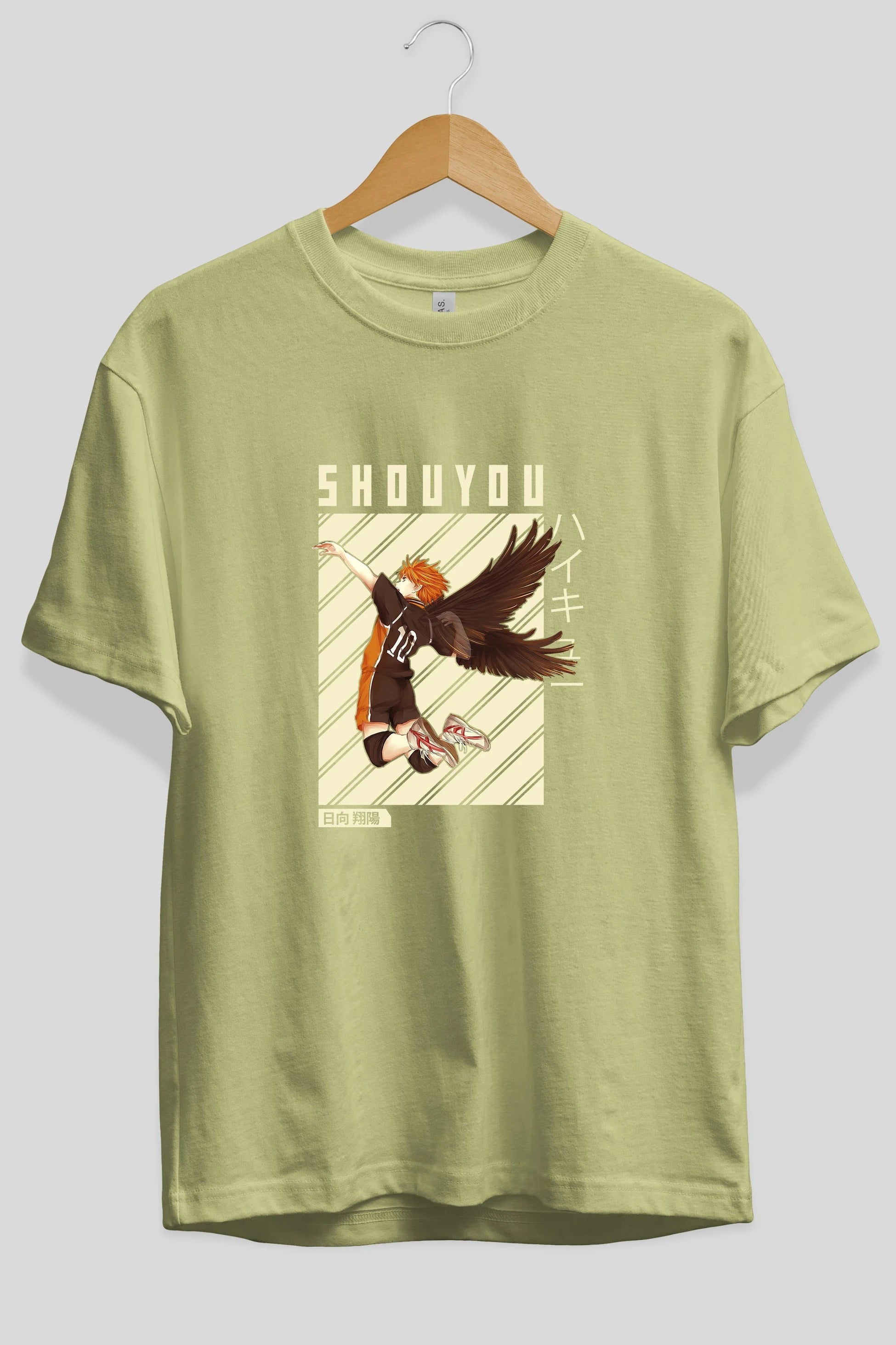 Shouyou Hinata 3 Anime Ön Baskılı Oversize t-shirt %100 pamuk Erkek Kadın Unisex