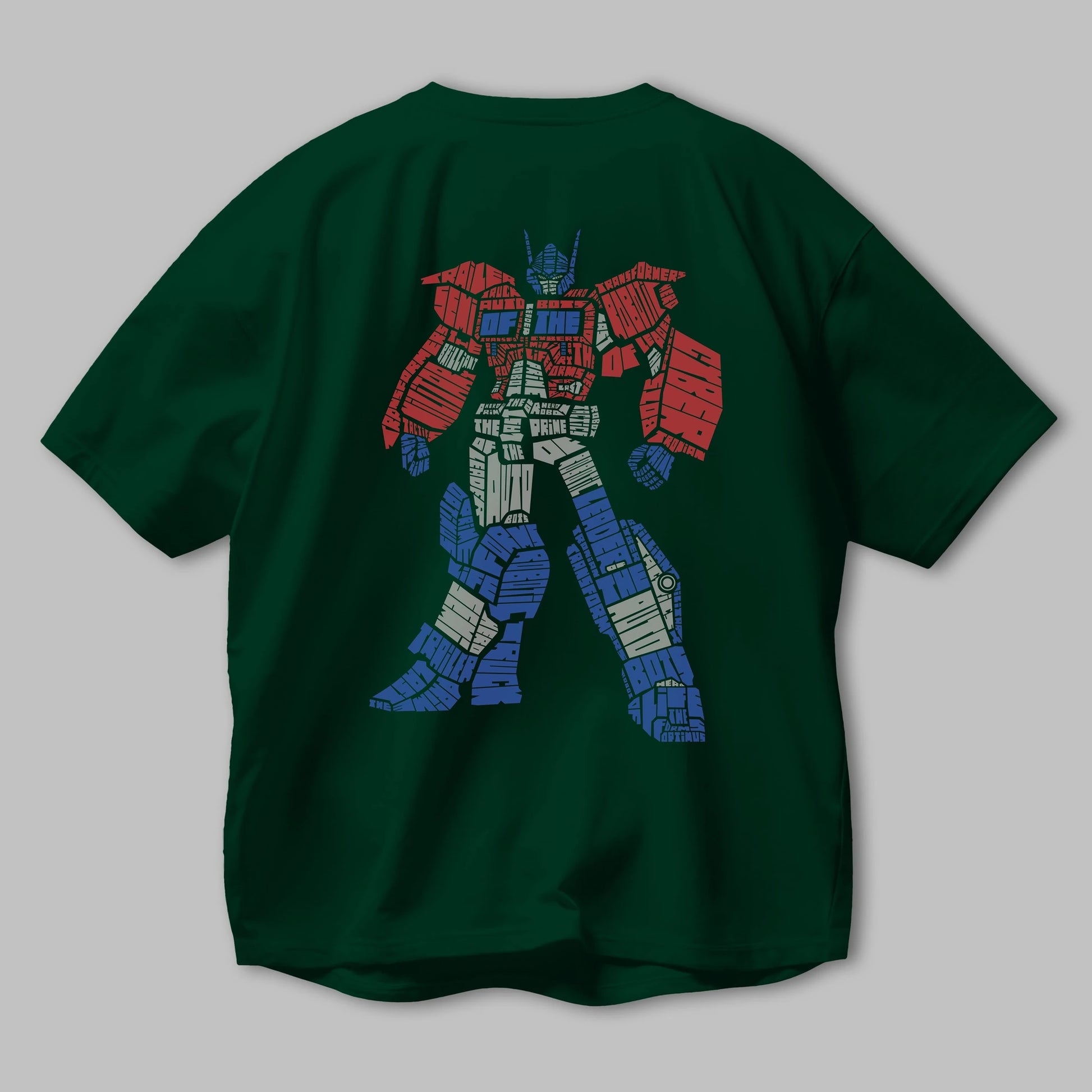 Optimus Prime Arka Baskılı Oversize t-shirt %100 pamuk Erkek Kadın Unisex
